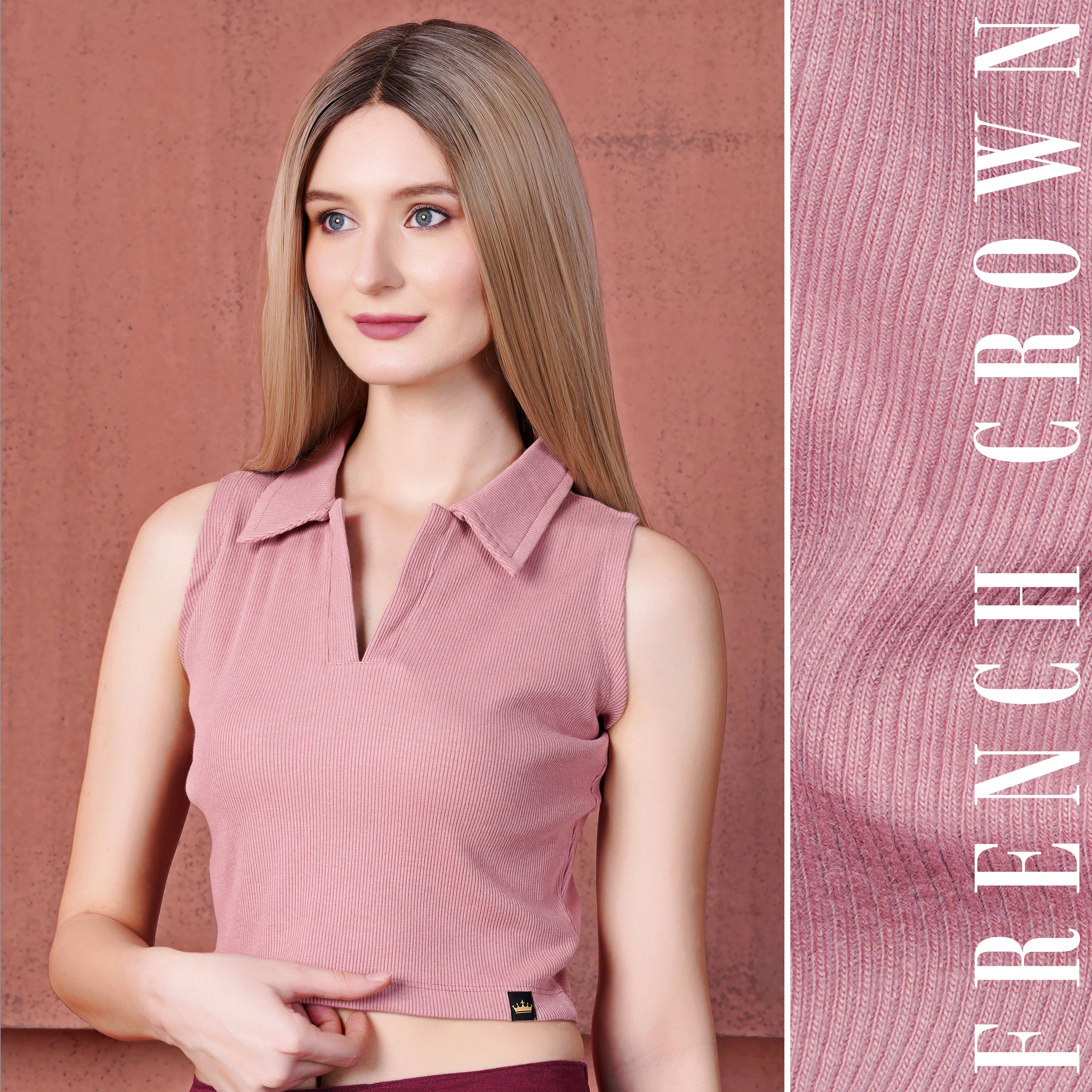 MOROCCAN MUSE PINK WOVEN TOP