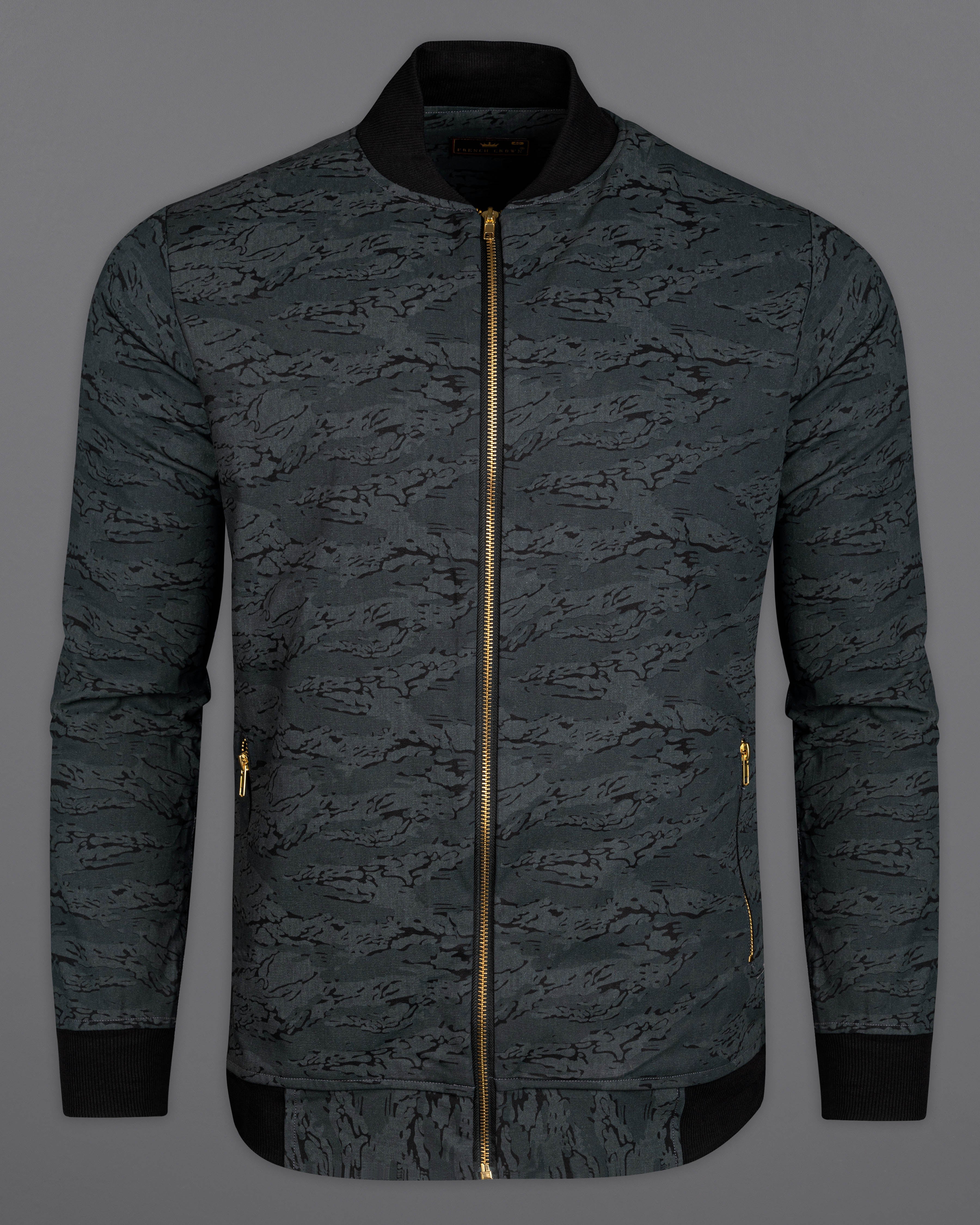 Gravel and Wenge Gray Twill Premium Cotton Bomber Jacket 10177-BJ-38, 10177-BJ-H-38, 10177-BJ-39, 10177-BJ-H-39, 10177-BJ-40, 10177-BJ-H-40, 10177-BJ-42, 10177-BJ-H-42, 10177-BJ-44, 10177-BJ-H-44, 10177-BJ-46, 10177-BJ-H-46, 10177-BJ-48, 10177-BJ-H-48, 10177-BJ-50, 10177-BJ-H-50, 10177-BJ-52, 10177-BJ-H-52