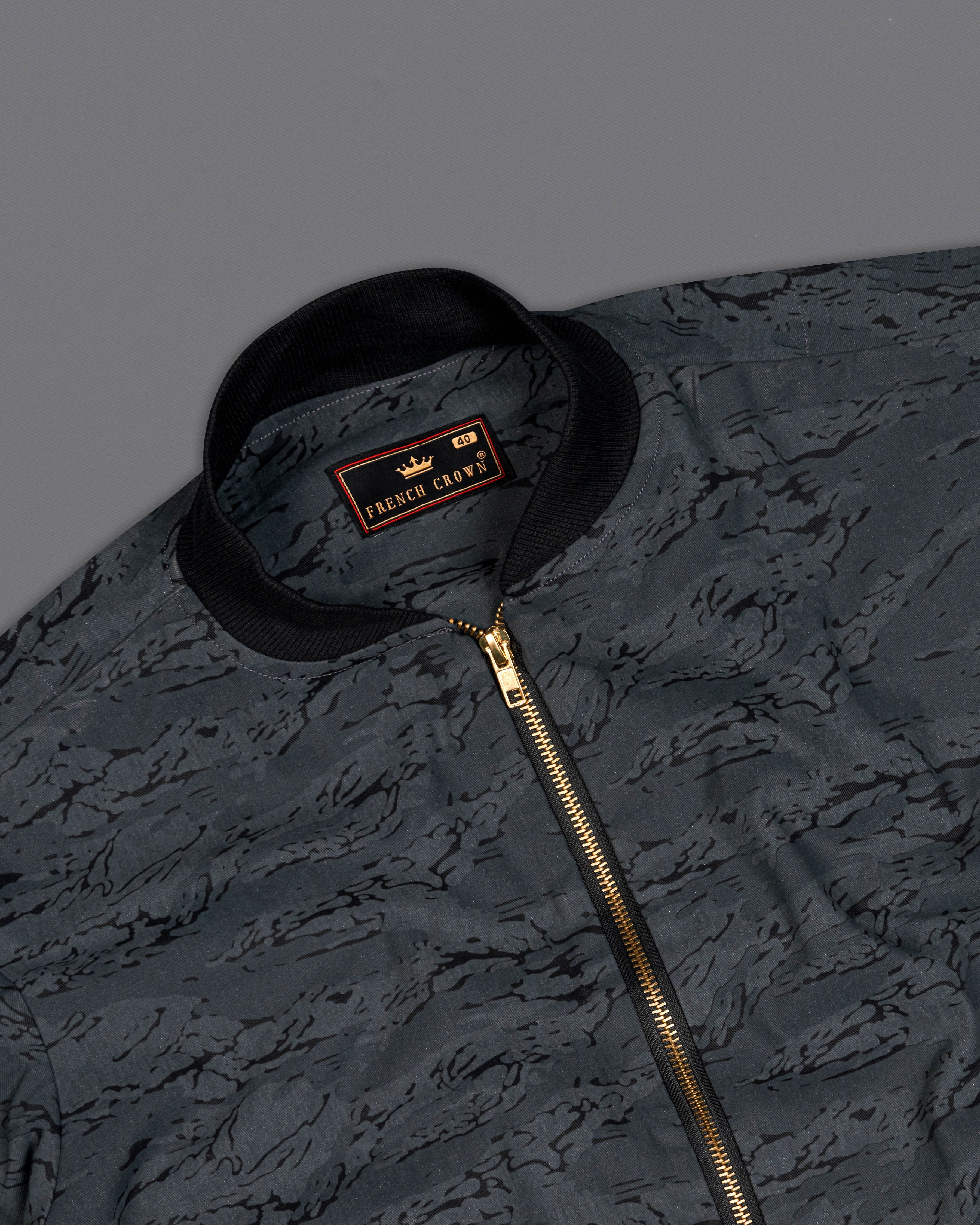 Gravel and Wenge Gray Twill Premium Cotton Bomber Jacket 10177-BJ-38, 10177-BJ-H-38, 10177-BJ-39, 10177-BJ-H-39, 10177-BJ-40, 10177-BJ-H-40, 10177-BJ-42, 10177-BJ-H-42, 10177-BJ-44, 10177-BJ-H-44, 10177-BJ-46, 10177-BJ-H-46, 10177-BJ-48, 10177-BJ-H-48, 10177-BJ-50, 10177-BJ-H-50, 10177-BJ-52, 10177-BJ-H-52