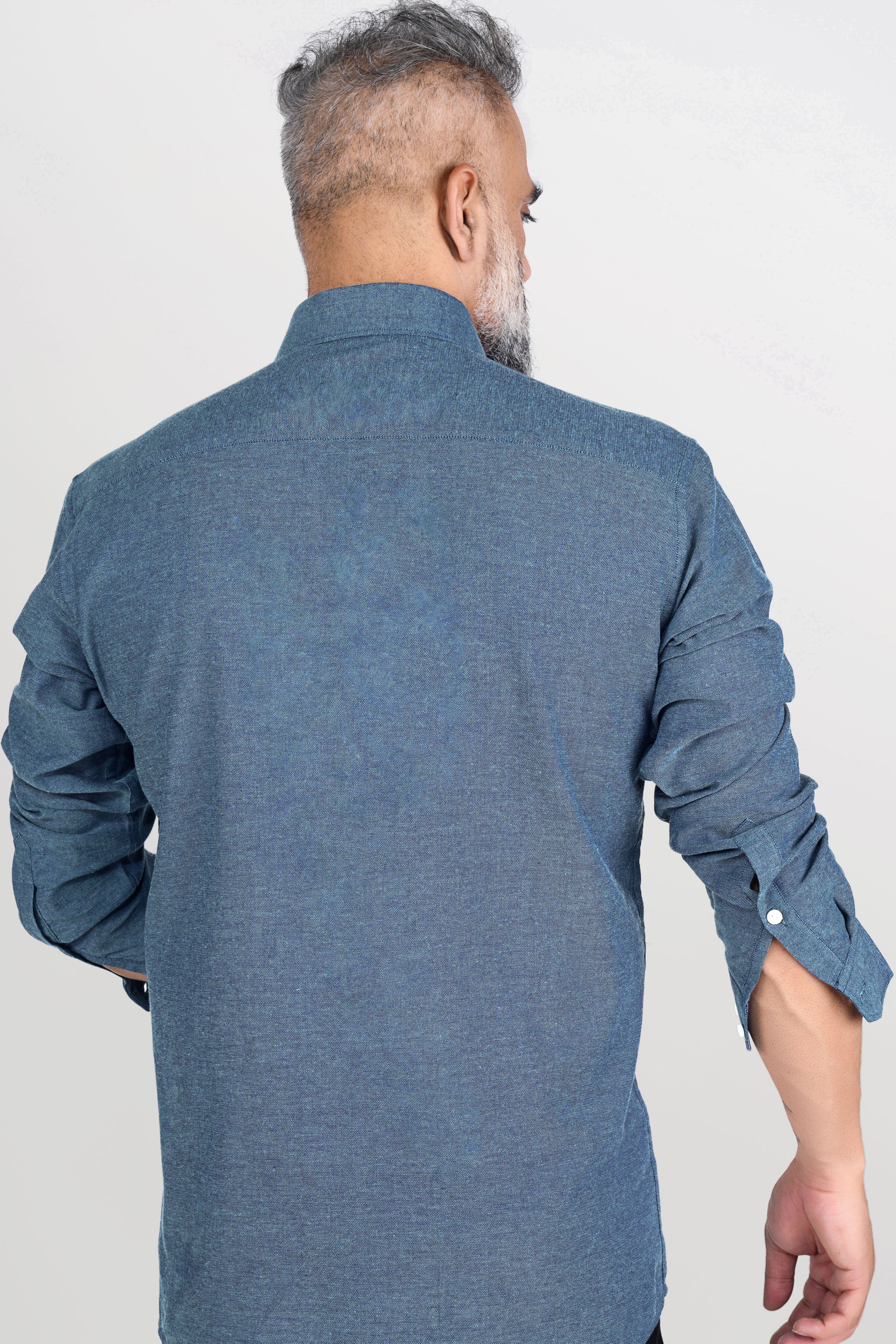 Kashmir Blue Luxurious Linen Shirt