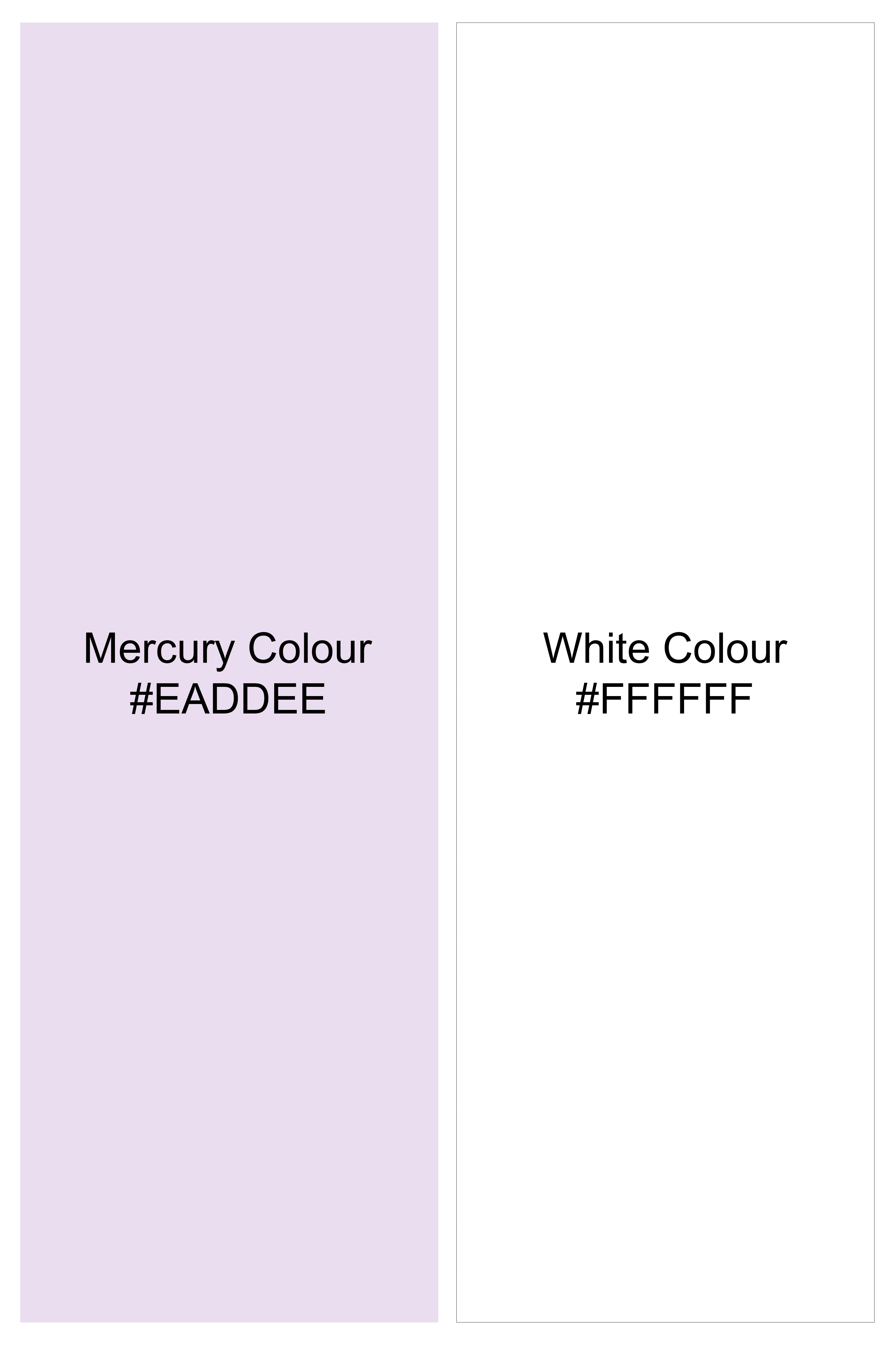 Mercury Pink with White Cuff Collar Dobby Textured Premium Giza Cotton Shirt