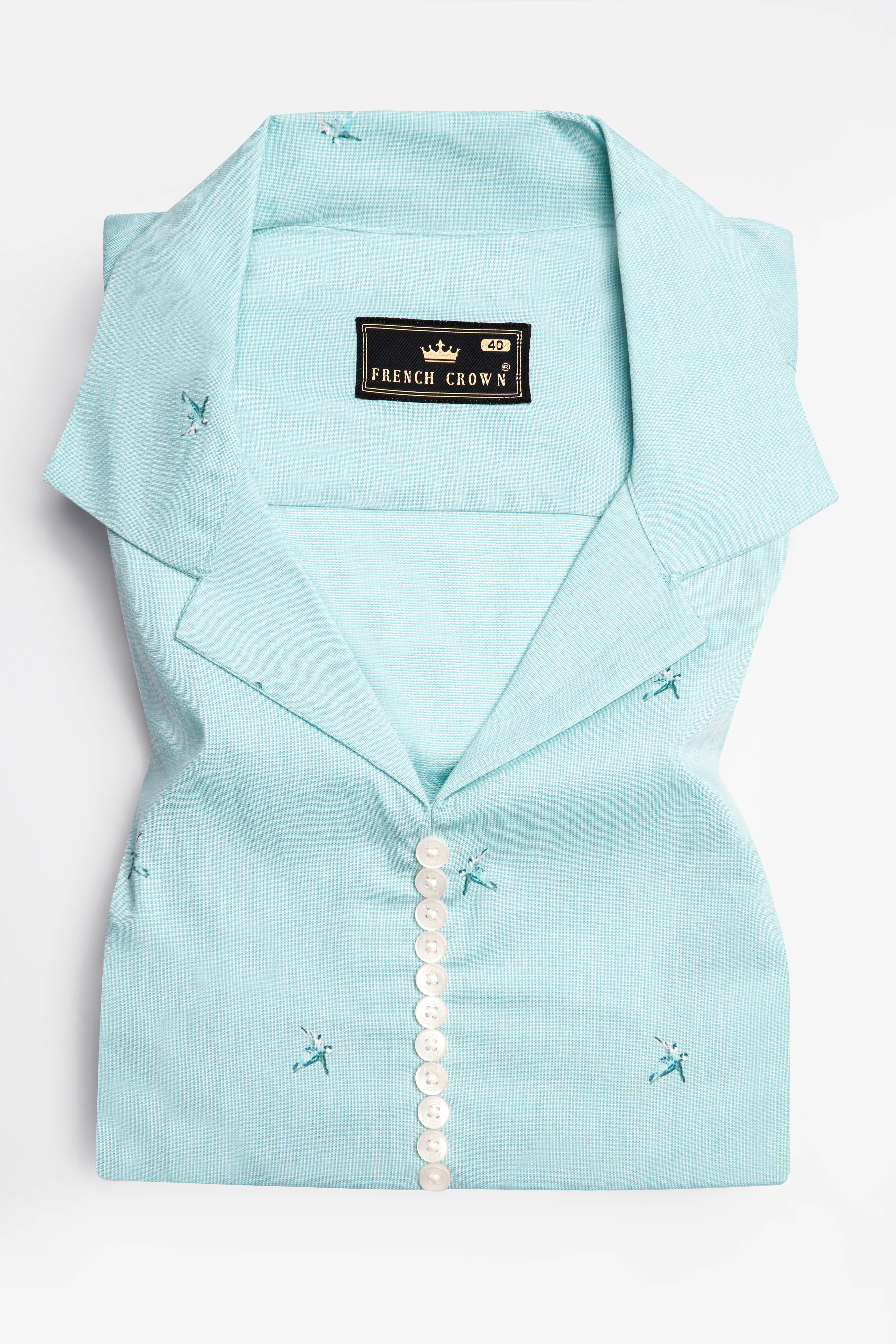 Sinbad Blue Printe Super Soft Premium Cotton Designer Shirt