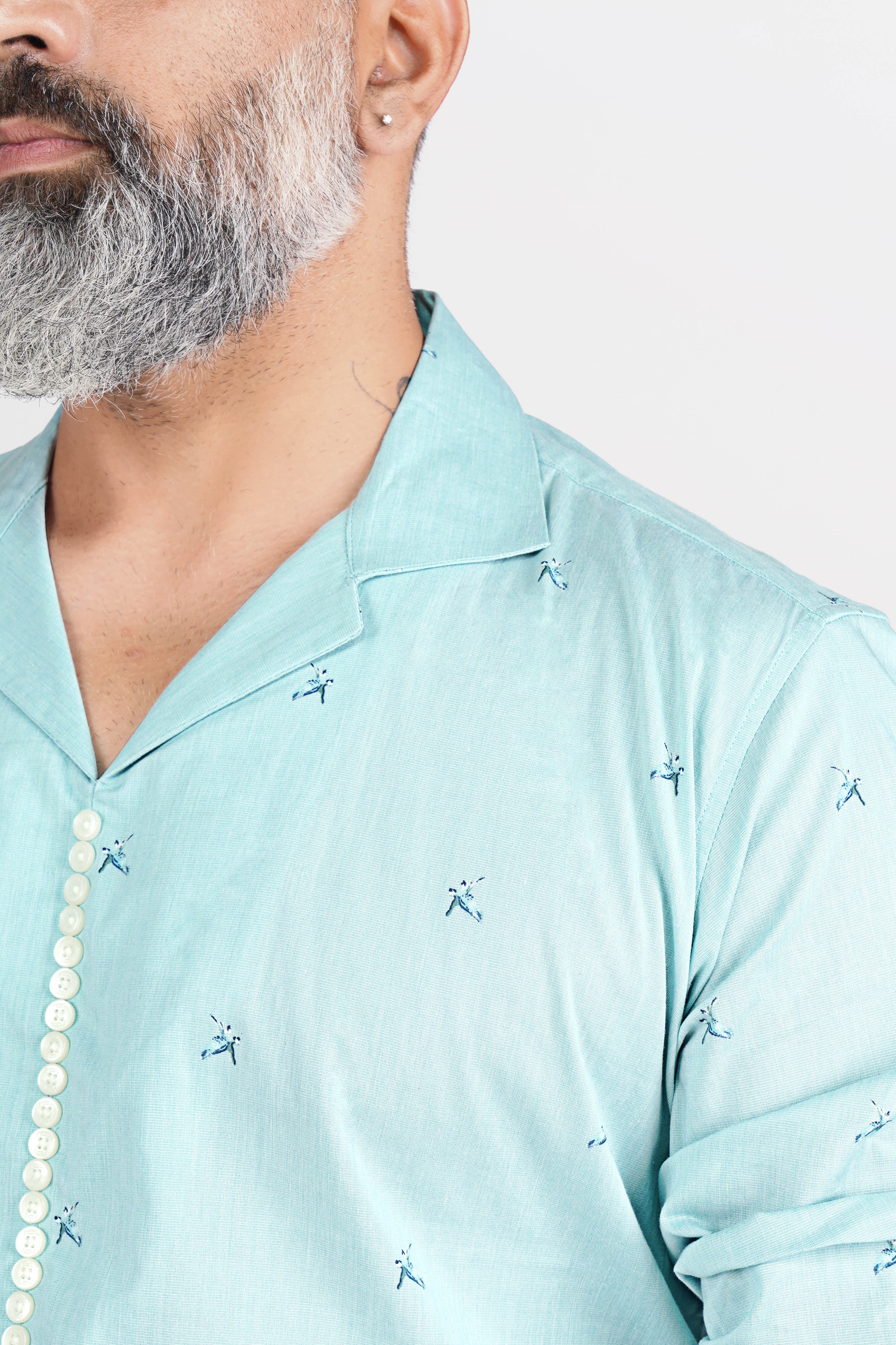 Sinbad Blue Printe Super Soft Premium Cotton Designer Shirt