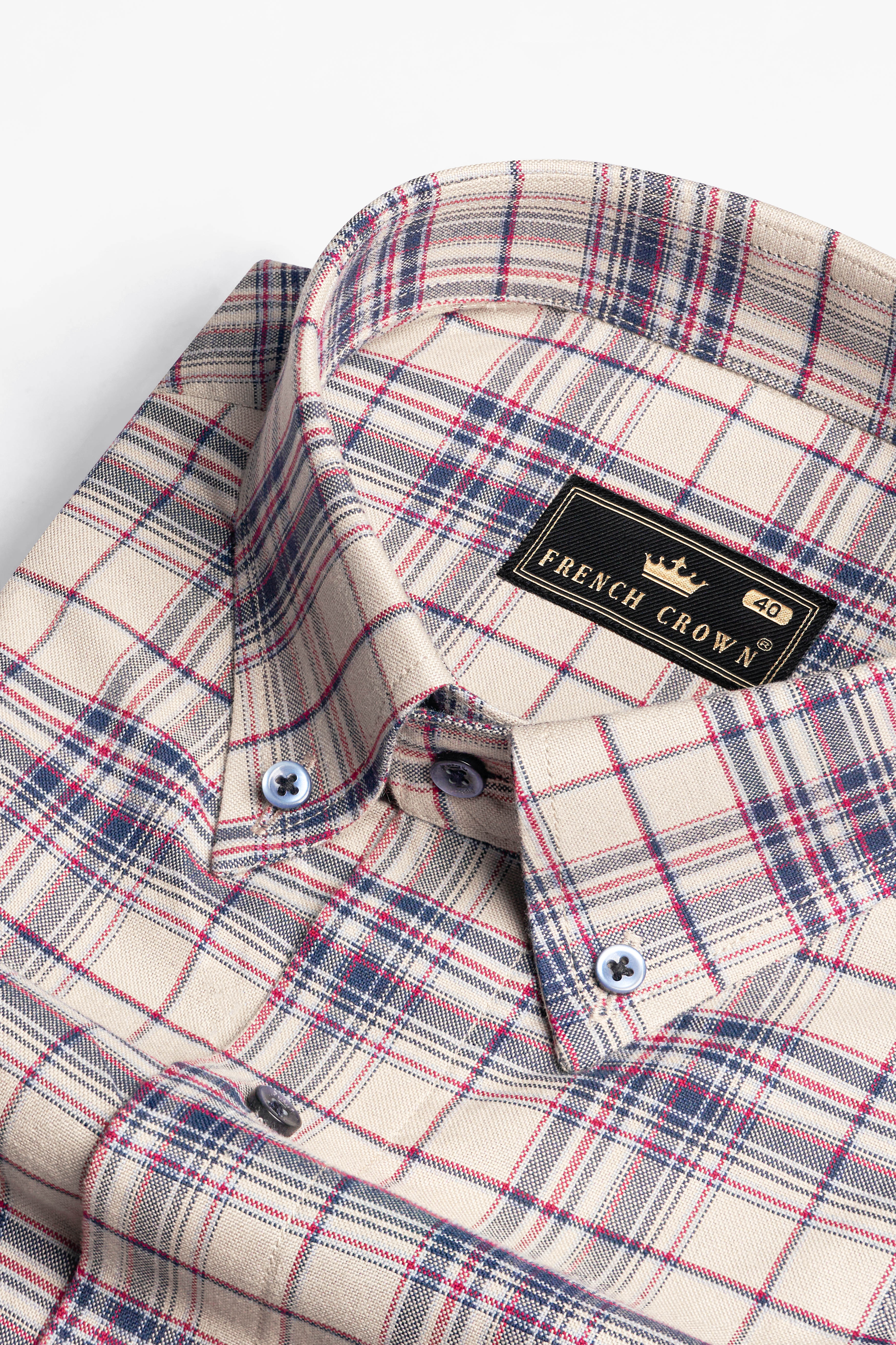 Parchment Brown Plaid Royal Oxford Button Down Shirt