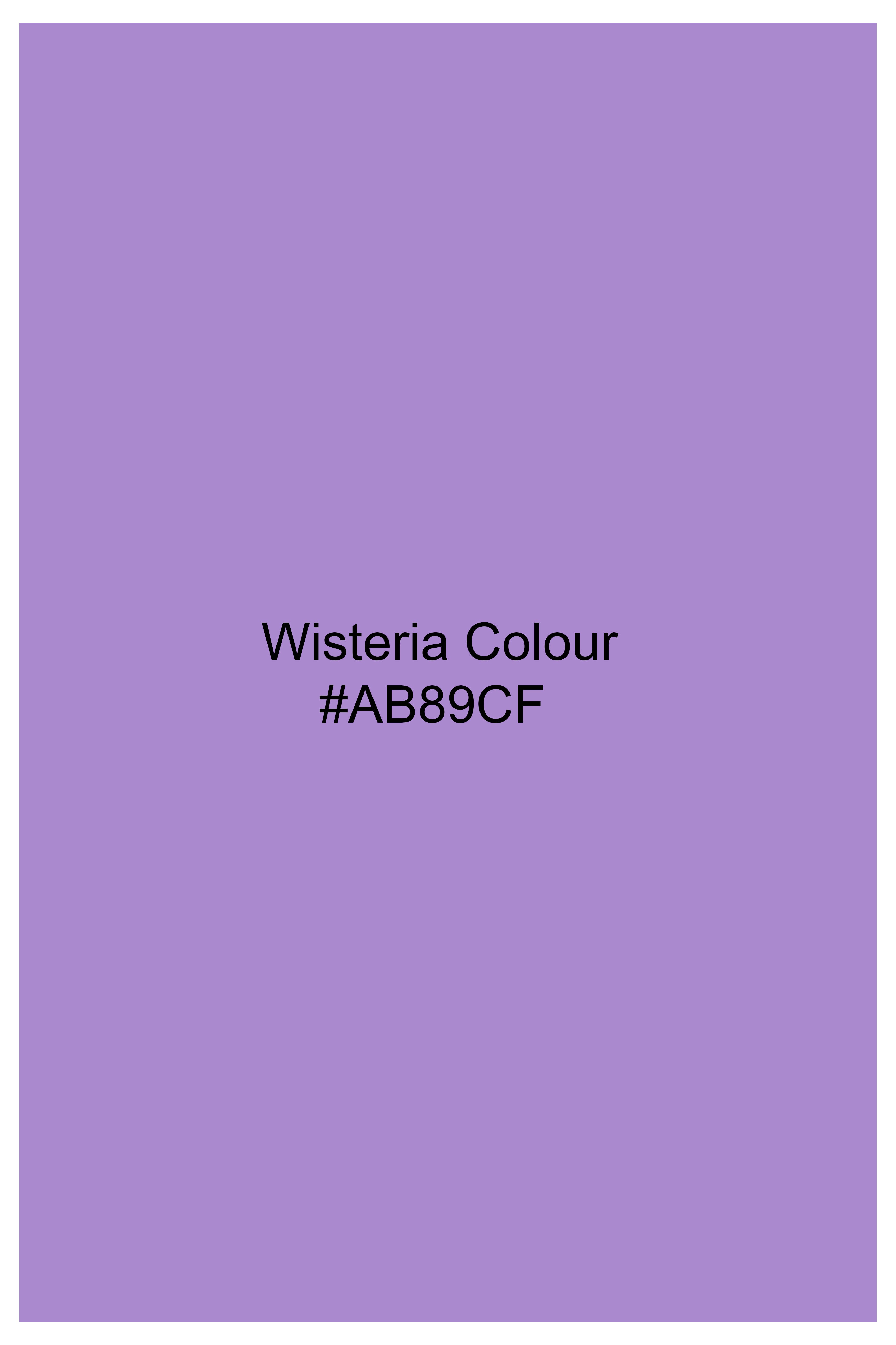 Wisteria Purple with Black Cuffs and Collar Premium Cotton Shirt