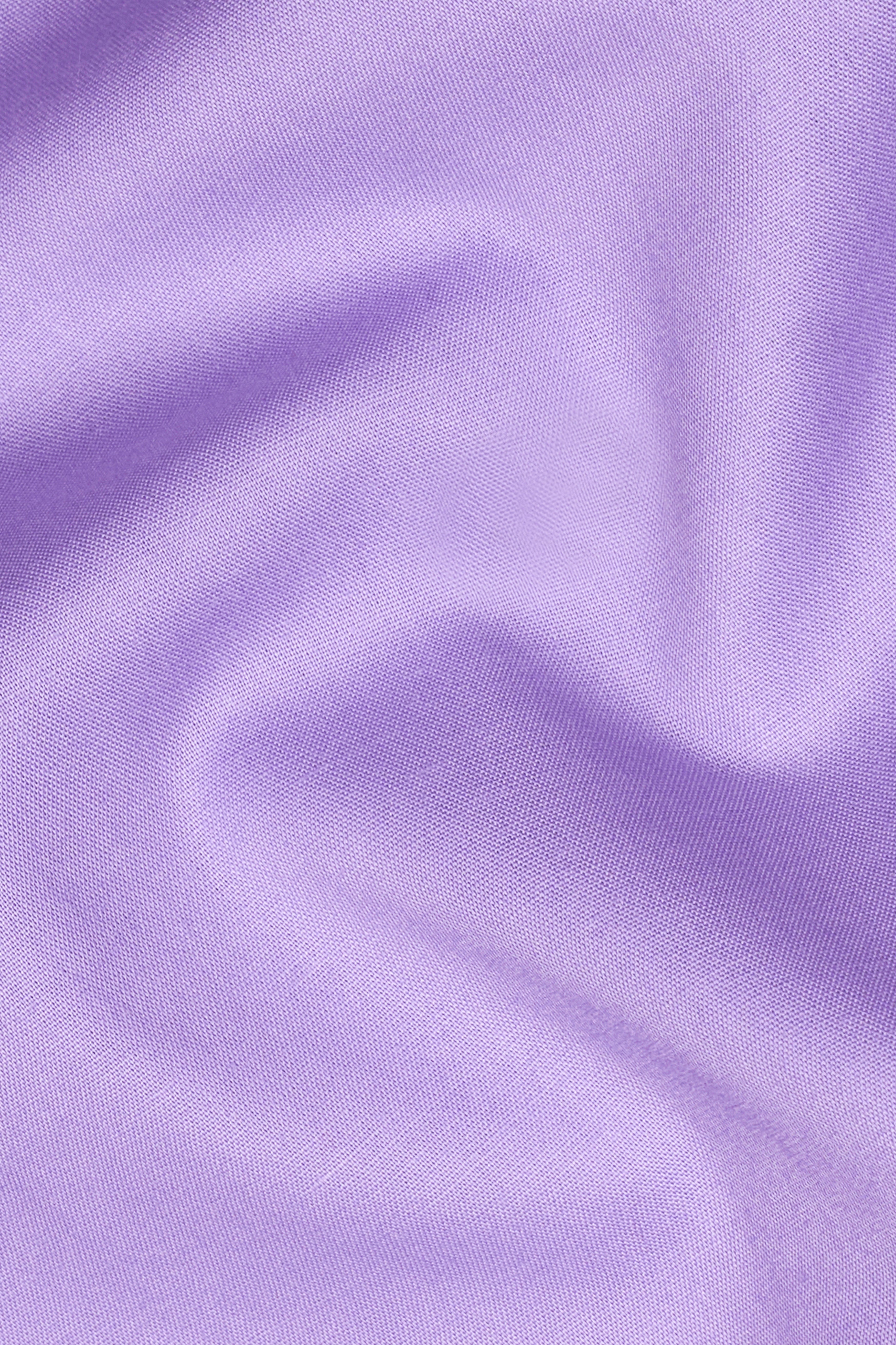 Wisteria Purple with Black Cuffs and Collar Premium Cotton Shirt