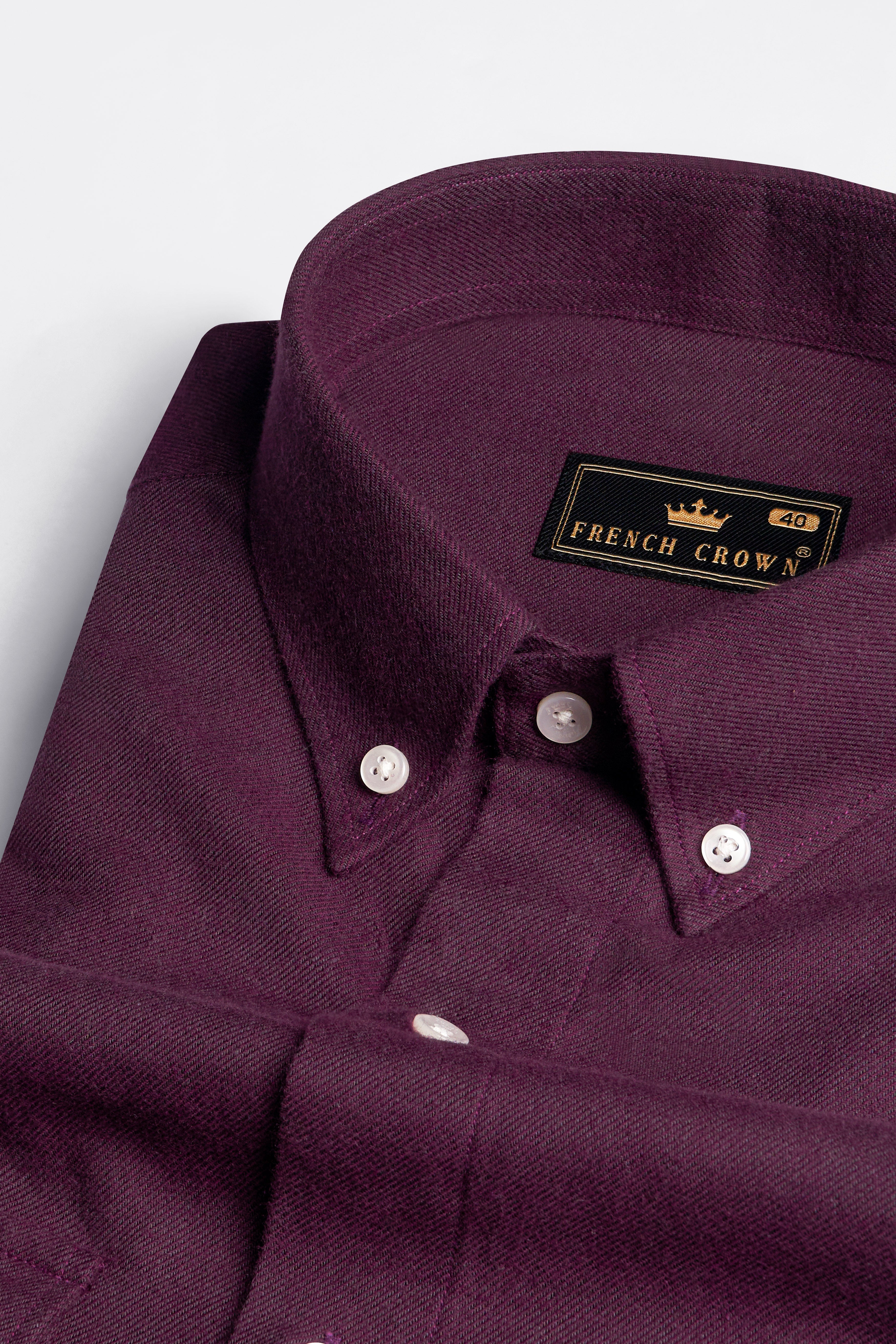 Wine Berry Flannel Button Down Overshirt