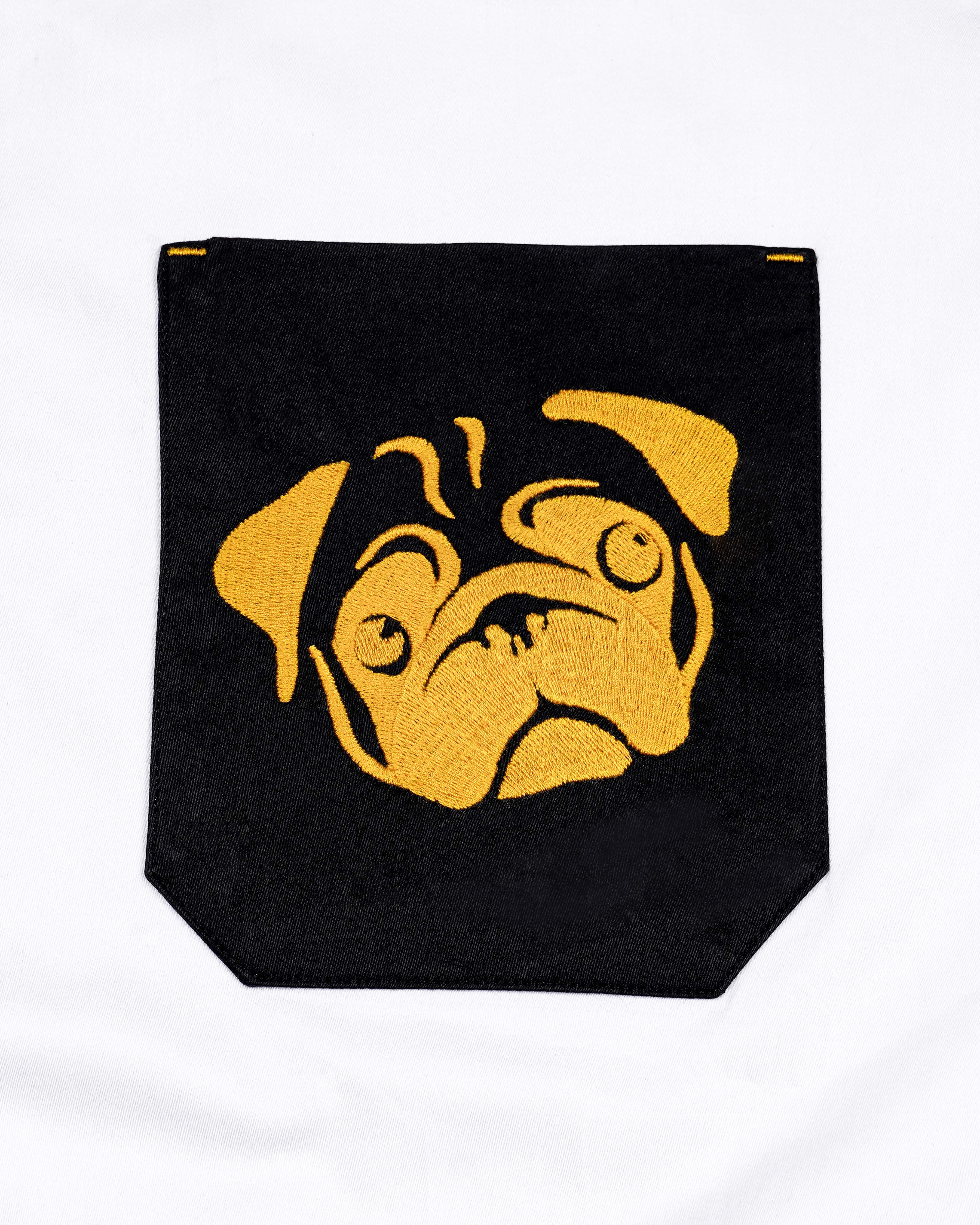 Bright White with Black Pocket and Puppy Embroidered Super Soft Premium Cotton Shirt 1062-BLK-P492-38, 1062-BLK-P492-H-38, 1062-BLK-P492-39, 1062-BLK-P492-H-39, 1062-BLK-P492-40, 1062-BLK-P492-H-40, 1062-BLK-P492-42, 1062-BLK-P492-H-42, 1062-BLK-P492-44, 1062-BLK-P492-H-44, 1062-BLK-P492-46, 1062-BLK-P492-H-46, 1062-BLK-P492-48, 1062-BLK-P492-H-48, 1062-BLK-P492-50, 1062-BLK-P492-H-50, 1062-BLK-P492-52, 1062-BLK-P492-H-52