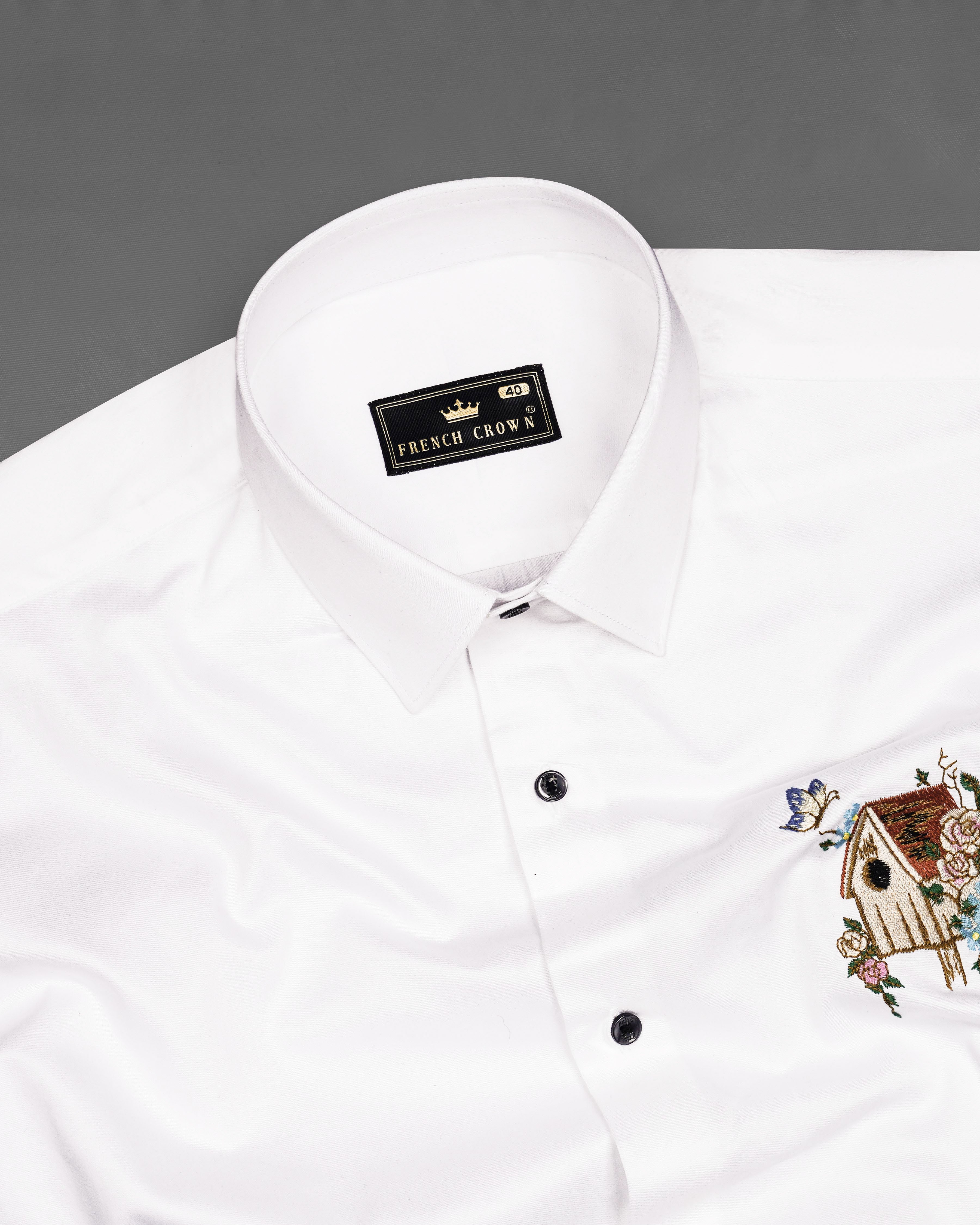 Bright White Subtle Sheen with House and Flower Embroidered Super Soft Premium Cotton Shirt 1062-BLK-P493-38,1062-BLK-P493-H-38,1062-BLK-P493-39,1062-BLK-P493-H-39,1062-BLK-P493-40,1062-BLK-P493-H-40,1062-BLK-P493-42,1062-BLK-P493-H-42,1062-BLK-P493-44,1062-BLK-P493-H-44,1062-BLK-P493-46,1062-BLK-P493-H-46,1062-BLK-P493-48,1062-BLK-P493-H-48,1062-BLK-P493-50,1062-BLK-P493-H-50,1062-BLK-P493-52,1062-BLK-P493-H-52