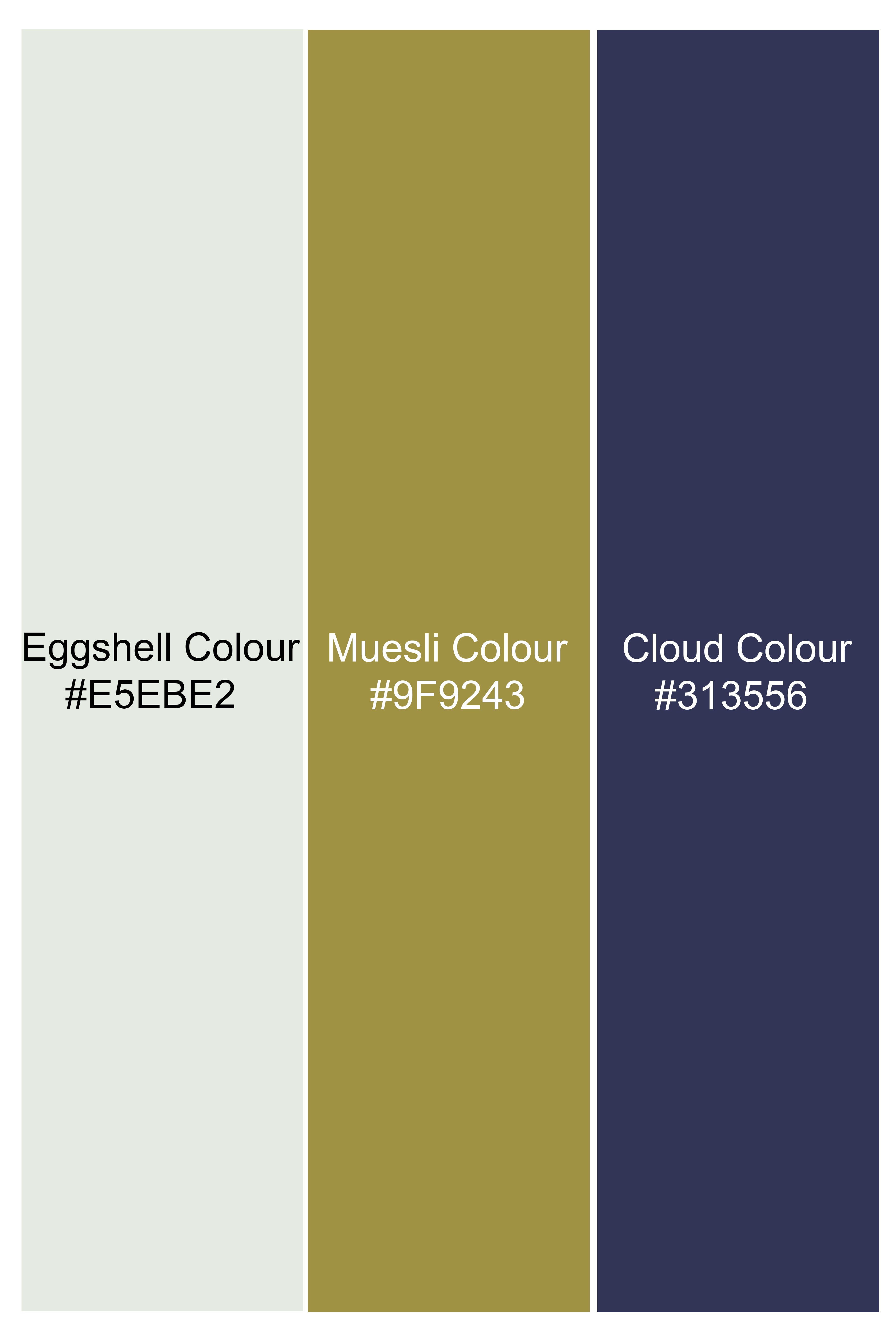 Eggshell Green Jacquard Textured Premium Giza Cotton Shirt