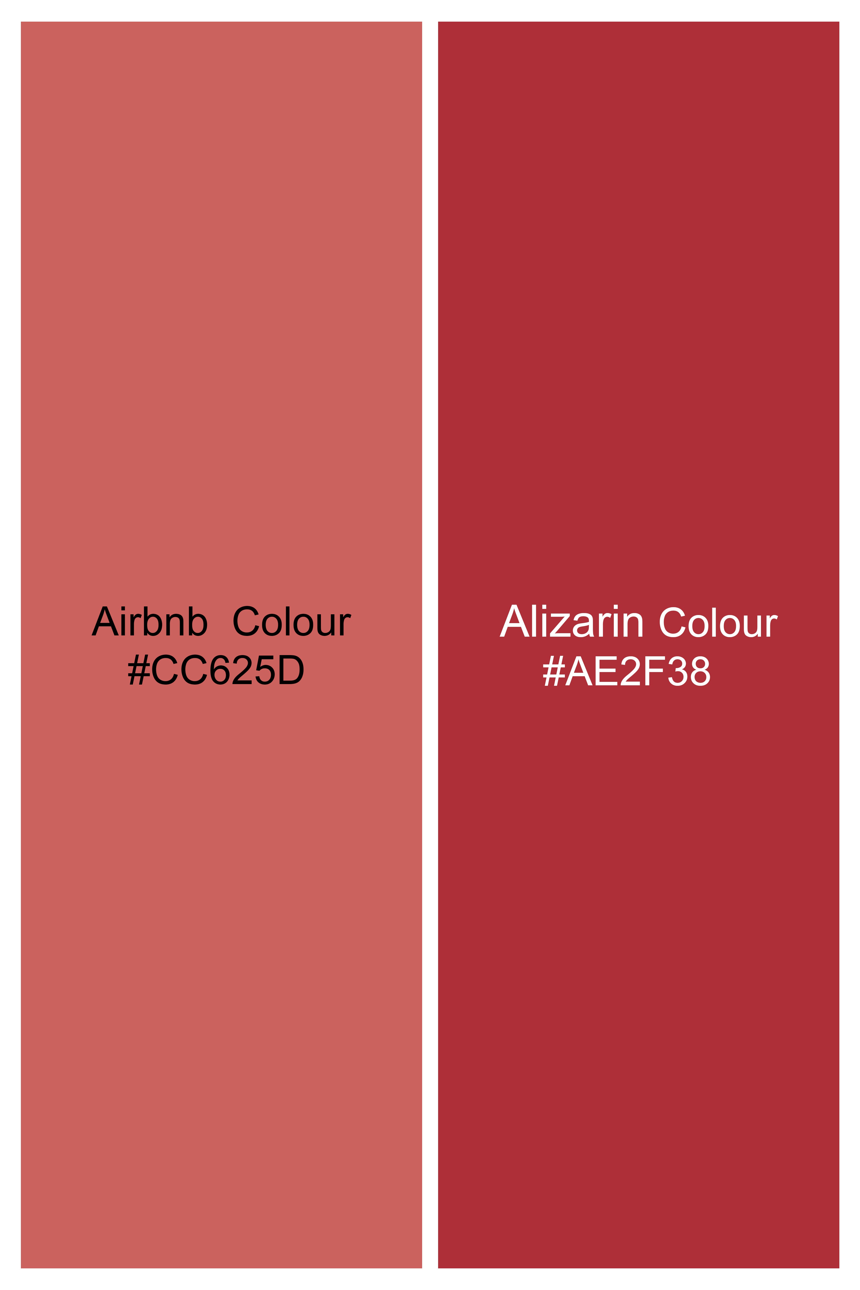 Airbnb Orange Oval Jacquard Textured Premium Giza Cotton Shirt