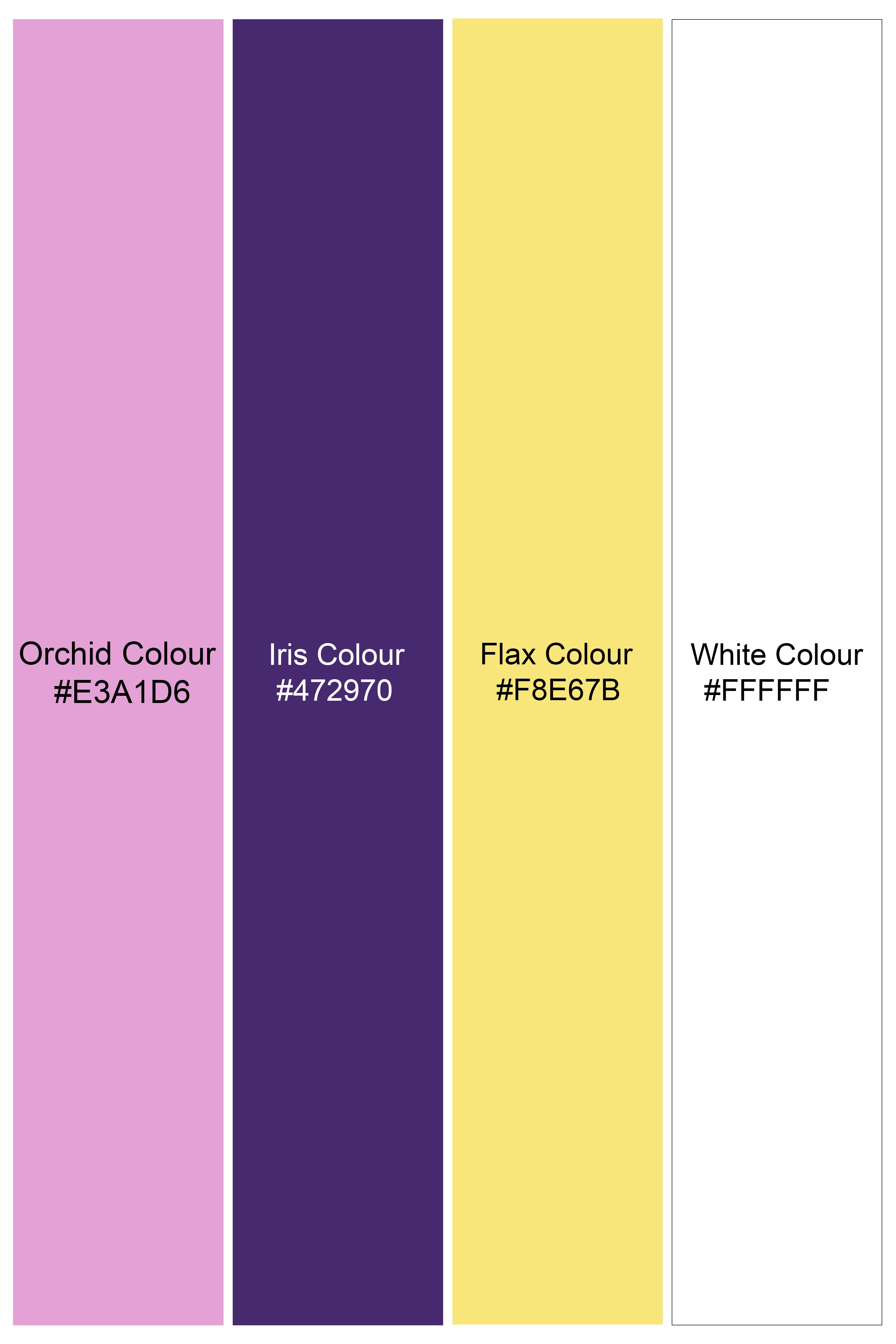 Orchid Pink and Iris Purple Checkered Premium Cotton Shirt