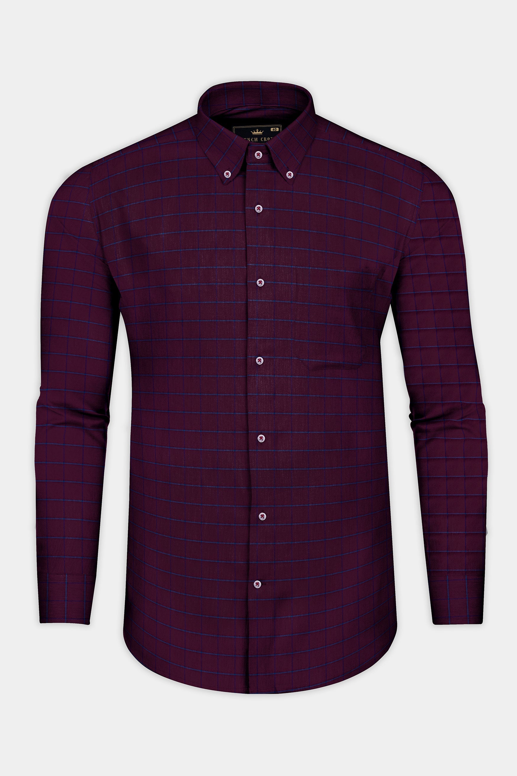 Wine Berry Checkered Premium Cotton Shirt 12359-BD-MN-38, 12359-BD-MN-H-38, 12359-BD-MN-39, 12359-BD-MN-H-39, 12359-BD-MN-40, 12359-BD-MN-H-40, 12359-BD-MN-42, 12359-BD-MN-H-42, 12359-BD-MN-44, 12359-BD-MN-H-44, 12359-BD-MN-46, 12359-BD-MN-H-46, 12359-BD-MN-48, 12359-BD-MN-H-48, 12359-BD-MN-50, 12359-BD-MN-H-50, 12359-BD-MN-52, 12359-BD-MN-H-52