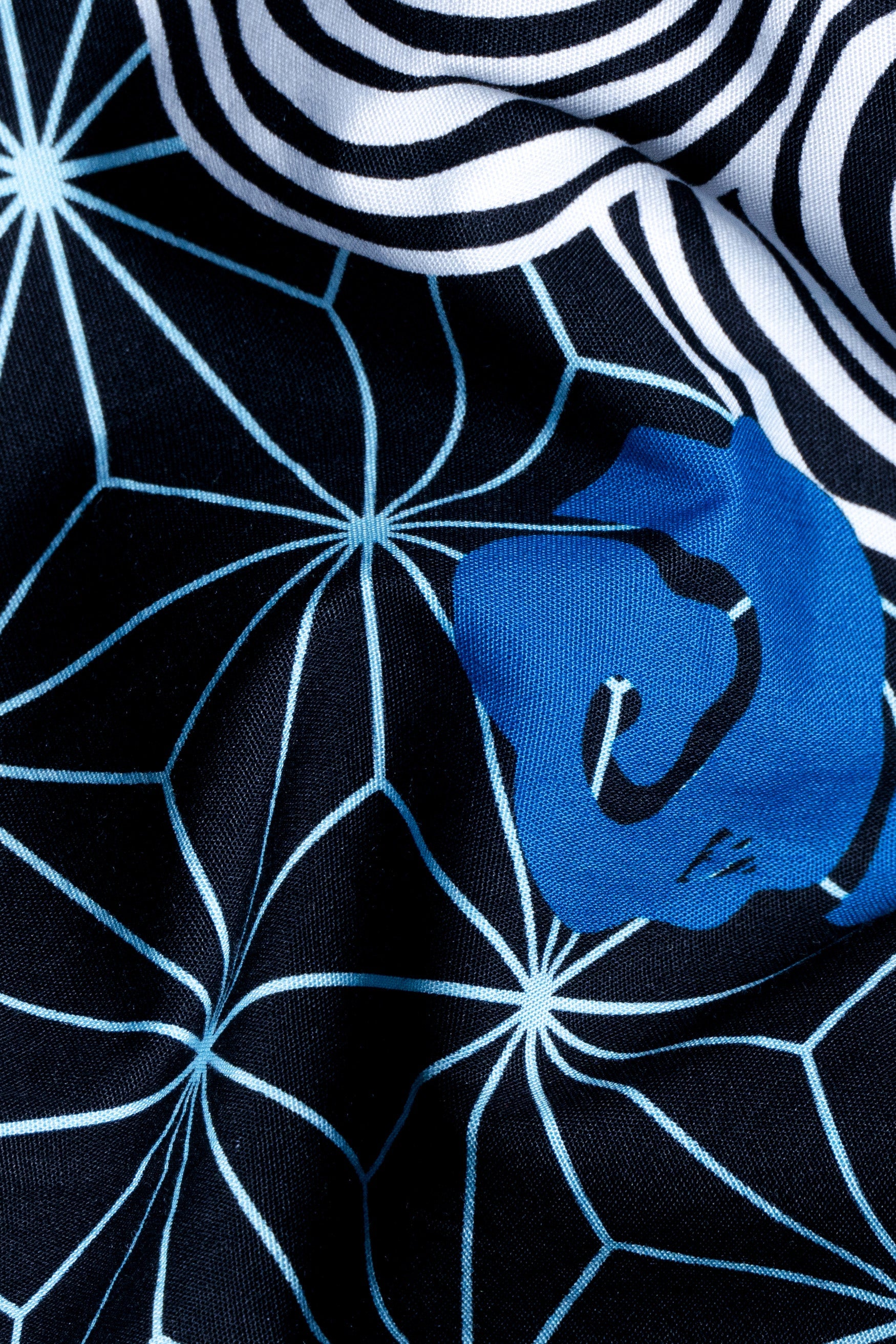 Jade Black And French Blue with Galactic Printed Premium Cotton Kurta Shirt 12360-KS-38, 12360-KS-H-38, 12360-KS-39, 12360-KS-H-39, 12360-KS-40, 12360-KS-H-40, 12360-KS-42, 12360-KS-H-42, 12360-KS-44, 12360-KS-H-44, 12360-KS-46, 12360-KS-H-46, 12360-KS-48, 12360-KS-H-48, 12360-KS-50, 12360-KS-H-50, 12360-KS-52, 12360-KS-H-52