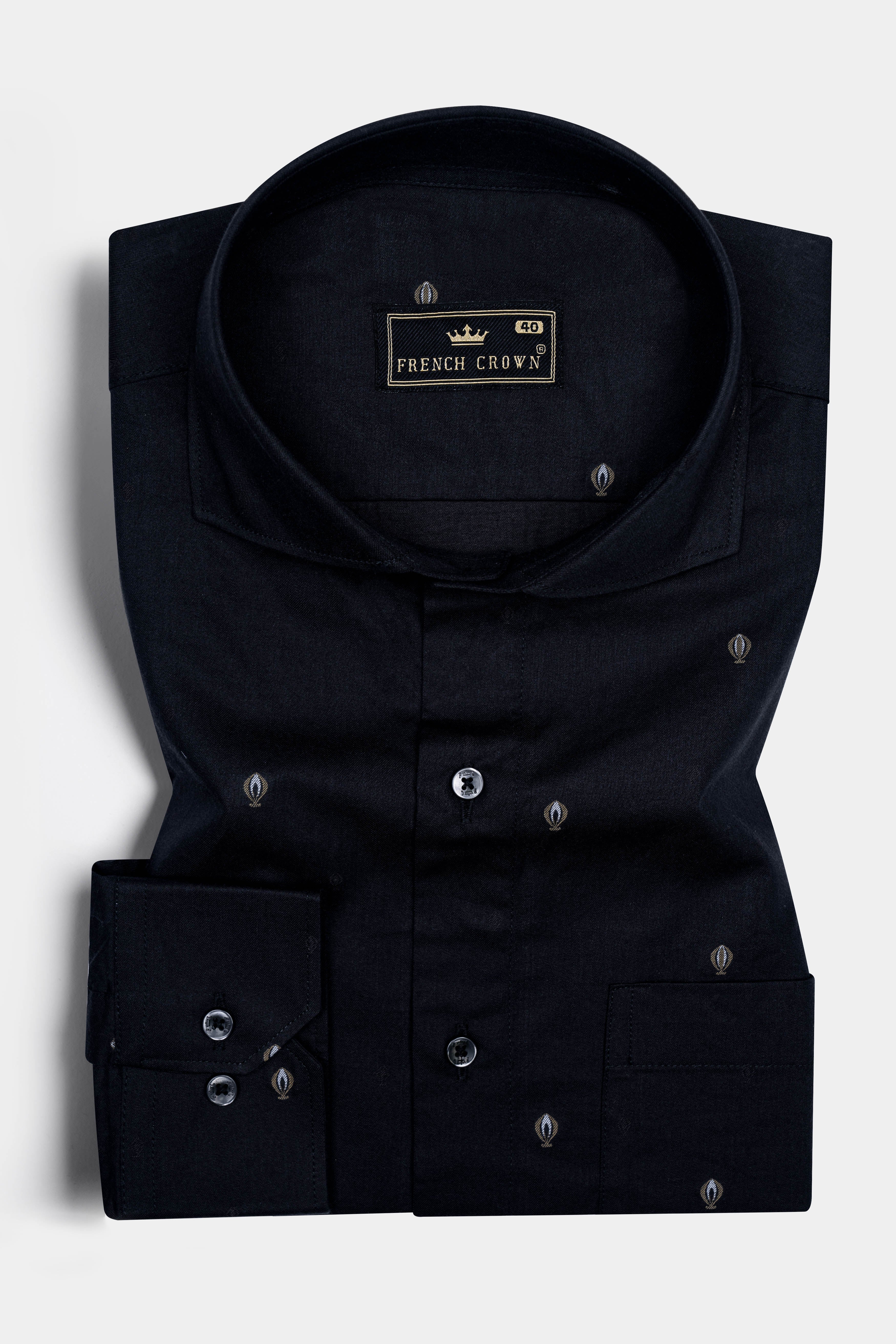 Jade Black Jacquard Textured Premium Giza Cotton Shirt 12363-CA-BLK-38, 12363-CA-BLK-H-38, 12363-CA-BLK-39, 12363-CA-BLK-H-39, 12363-CA-BLK-40, 12363-CA-BLK-H-40, 12363-CA-BLK-42, 12363-CA-BLK-H-42, 12363-CA-BLK-44, 12363-CA-BLK-H-44, 12363-CA-BLK-46, 12363-CA-BLK-H-46, 12363-CA-BLK-48, 12363-CA-BLK-H-48, 12363-CA-BLK-50, 12363-CA-BLK-H-50, 12363-CA-BLK-52, 12363-CA-BLK-H-52