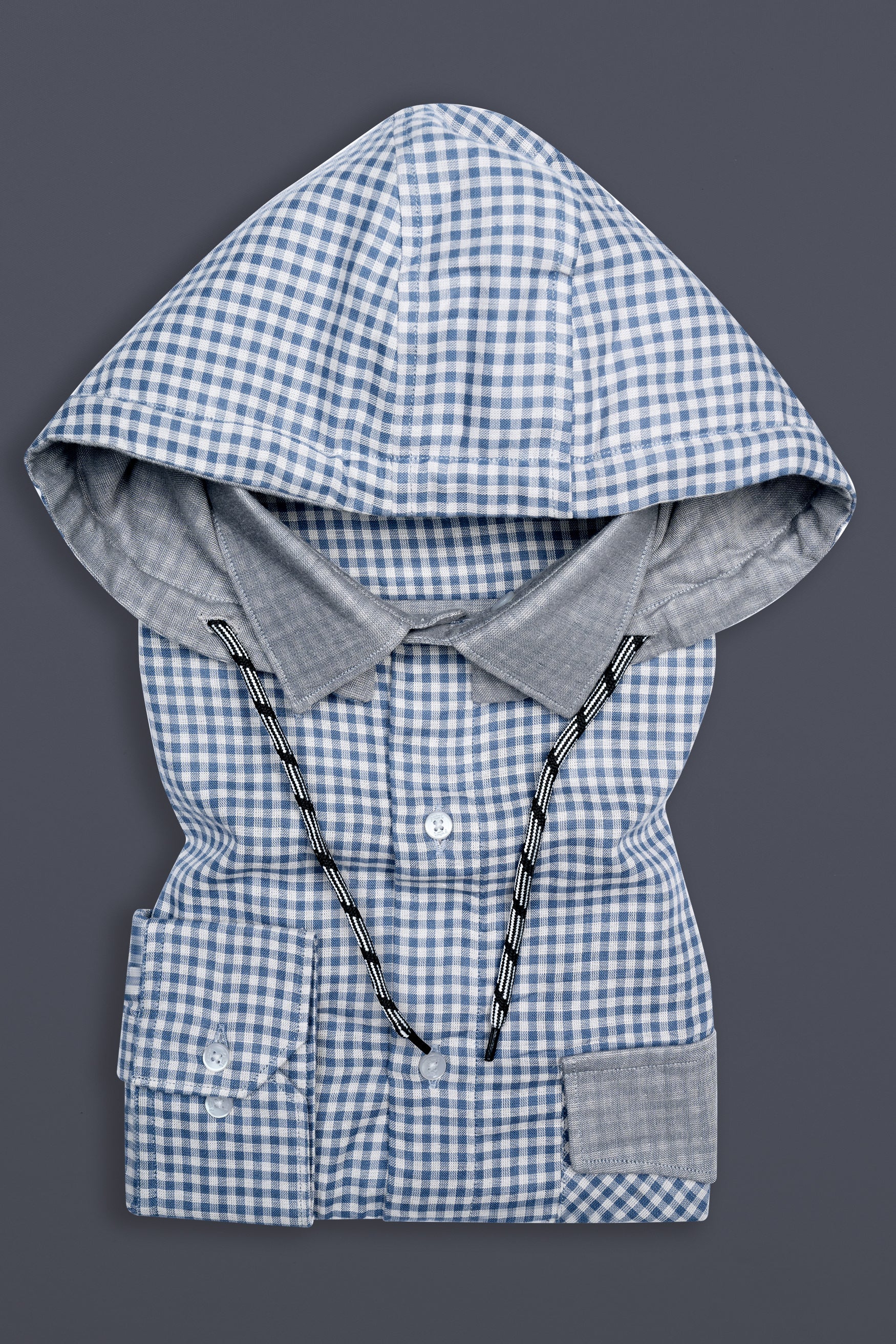 Kashmir Blue And Bright White Plaid Chambray Detachable Hoodie Jacket 12373-CHD-FP-P244-38, 12373-CHD-FP-P244-H-38, 12373-CHD-FP-P244-39, 12373-CHD-FP-P244-H-39, 12373-CHD-FP-P244-40, 12373-CHD-FP-P244-H-40, 12373-CHD-FP-P244-42, 12373-CHD-FP-P244-H-42, 12373-CHD-FP-P244-44, 12373-CHD-FP-P244-H-44, 12373-CHD-FP-P244-46, 12373-CHD-FP-P244-H-46, 12373-CHD-FP-P244-48, 12373-CHD-FP-P244-H-48, 12373-CHD-FP-P244-50, 12373-CHD-FP-P244-H-50, 12373-CHD-FP-P244-52, 12373-CHD-FP-P244-H-52