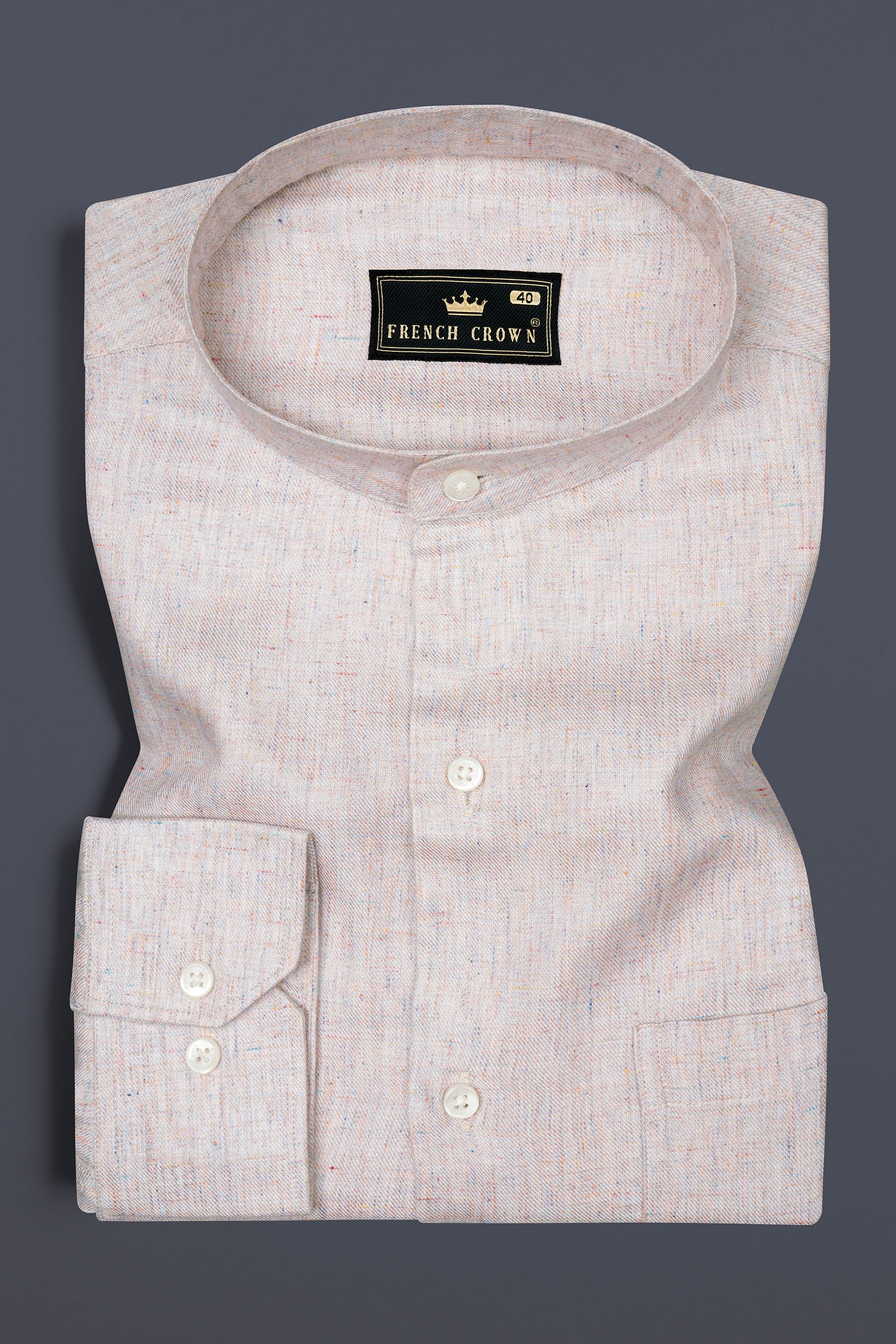 Oyster Cream Chambray Premium Giza Cotton Shirt 12376-M-38, 12376-M-H-38, 12376-M-39, 12376-M-H-39, 12376-M-40, 12376-M-H-40, 12376-M-42, 12376-M-H-42, 12376-M-44, 12376-M-H-44, 12376-M-46, 12376-M-H-46, 12376-M-48, 12376-M-H-48, 12376-M-50, 12376-M-H-50, 12376-M-52, 12376-M-H-52