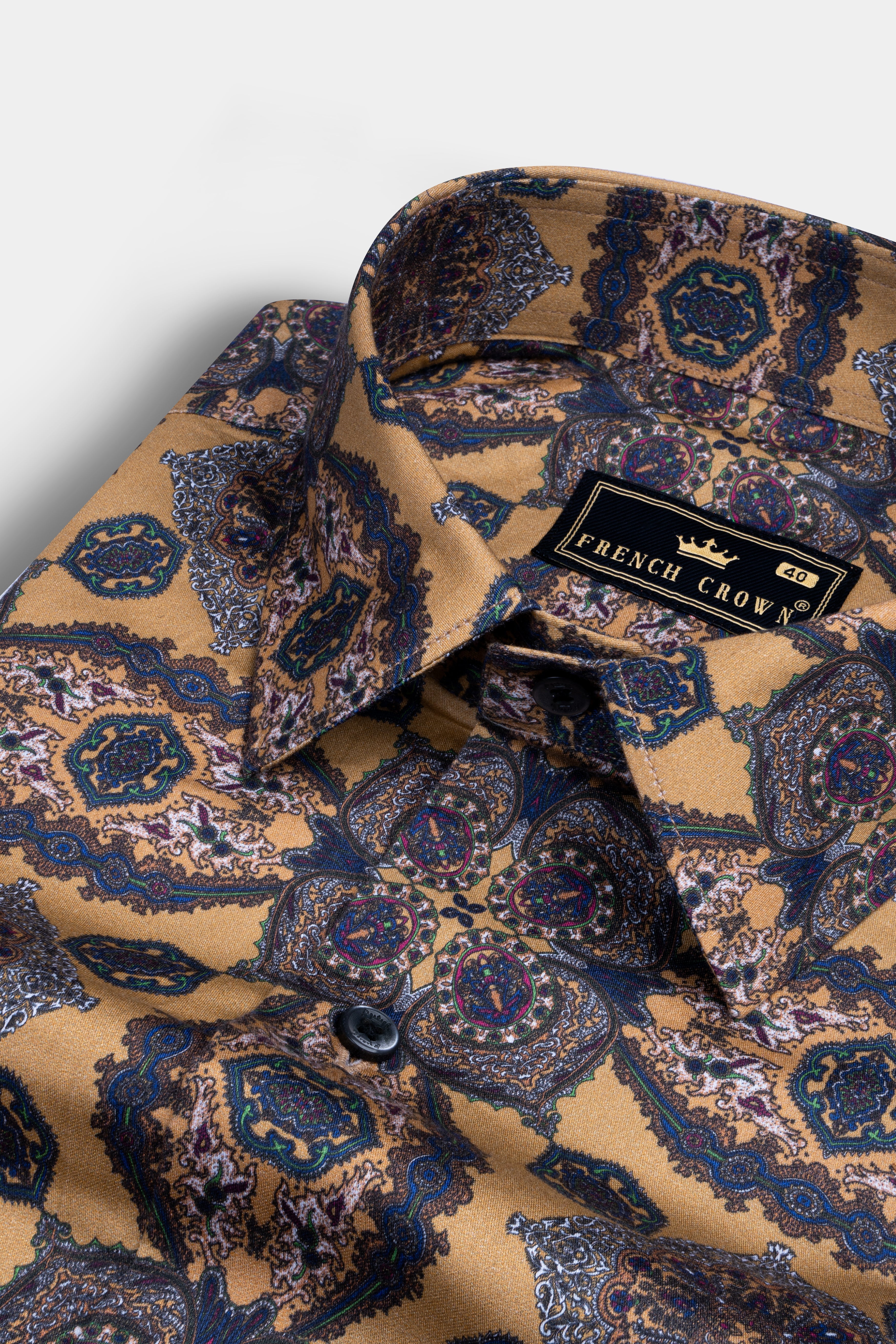 Driftwood Brown and Midnight blue Ajrakh geometric printed Premium Cotton Shirt 12400-BLK-38, 12400-BLK-H-38, 12400-BLK-39, 12400-BLK-H-39, 12400-BLK-40, 12400-BLK-H-40, 12400-BLK-42, 12400-BLK-H-42, 12400-BLK-44, 12400-BLK-H-44, 12400-BLK-46, 12400-BLK-H-46, 12400-BLK-48, 12400-BLK-H-48, 12400-BLK-50, 12400-BLK-H-50, 12400-BLK-52, 12400-BLK-H-52