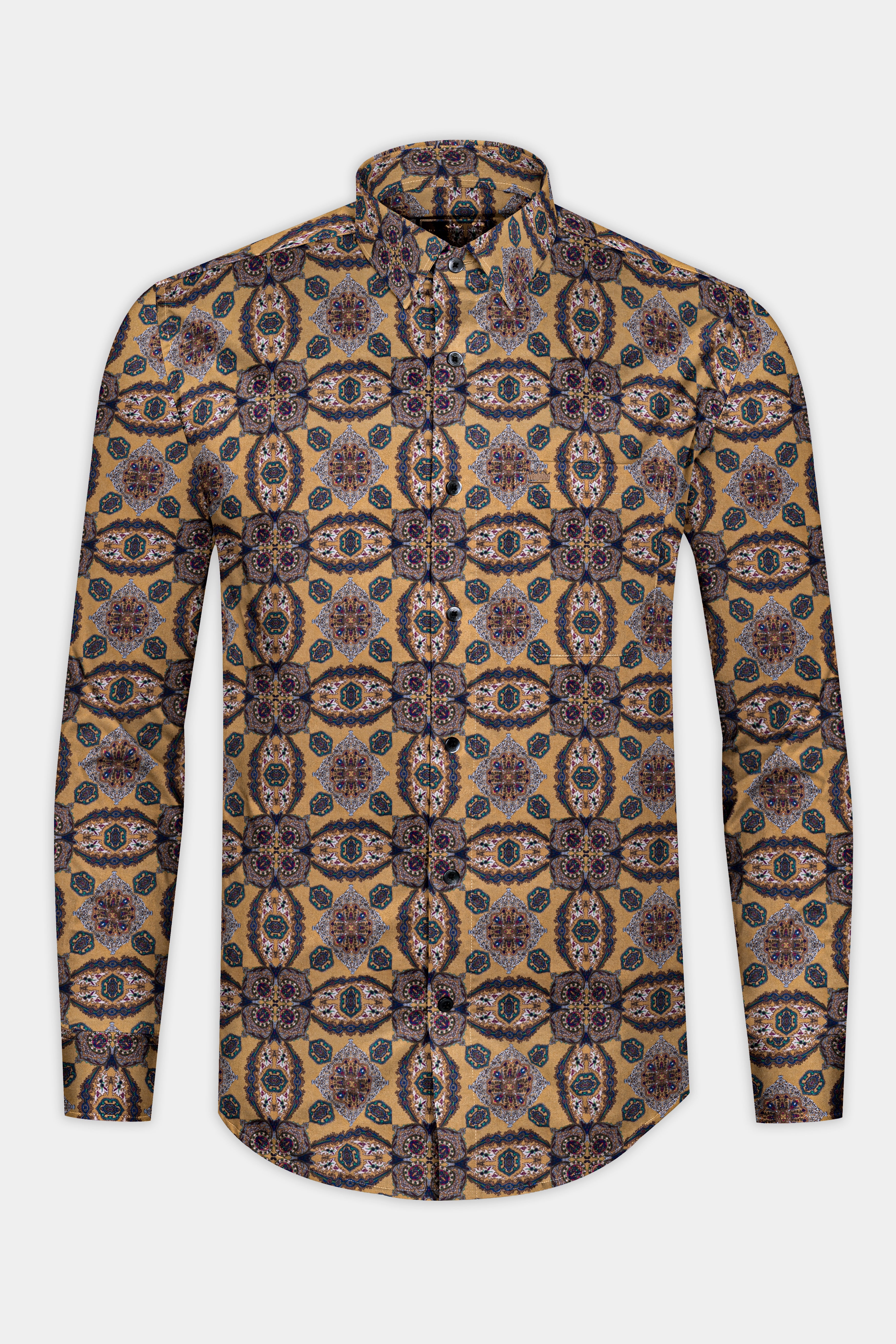 Driftwood Brown and Midnight blue Ajrakh geometric printed Premium Cotton Shirt 12400-BLK-38, 12400-BLK-H-38, 12400-BLK-39, 12400-BLK-H-39, 12400-BLK-40, 12400-BLK-H-40, 12400-BLK-42, 12400-BLK-H-42, 12400-BLK-44, 12400-BLK-H-44, 12400-BLK-46, 12400-BLK-H-46, 12400-BLK-48, 12400-BLK-H-48, 12400-BLK-50, 12400-BLK-H-50, 12400-BLK-52, 12400-BLK-H-52