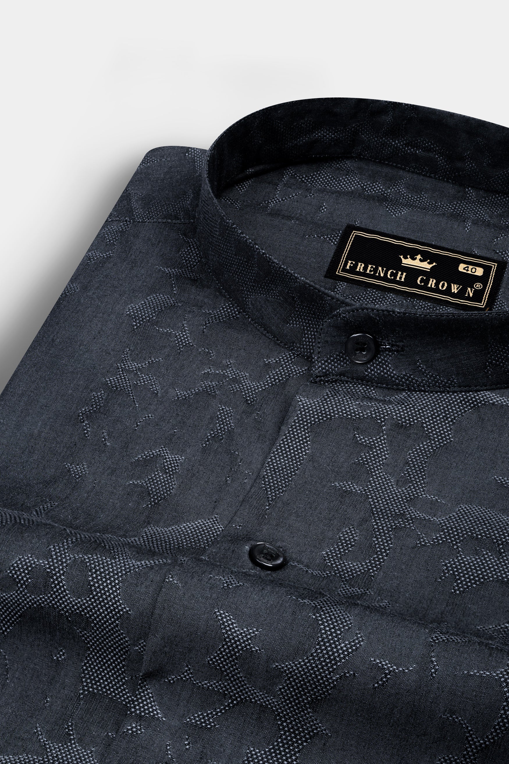 Shark blue Jacquard Textured Premium Giza Cotton Shirt 12415-M-BLK-38, 12415-M-BLK-H-38, 12415-M-BLK-39, 12415-M-BLK-H-39, 12415-M-BLK-40, 12415-M-BLK-H-40, 12415-M-BLK-42, 12415-M-BLK-H-42, 12415-M-BLK-44, 12415-M-BLK-H-44, 12415-M-BLK-46, 12415-M-BLK-H-46, 12415-M-BLK-48, 12415-M-BLK-H-48, 12415-M-BLK-50, 12415-M-BLK-H-50, 12415-M-BLK-52, 12415-M-BLK-H-52