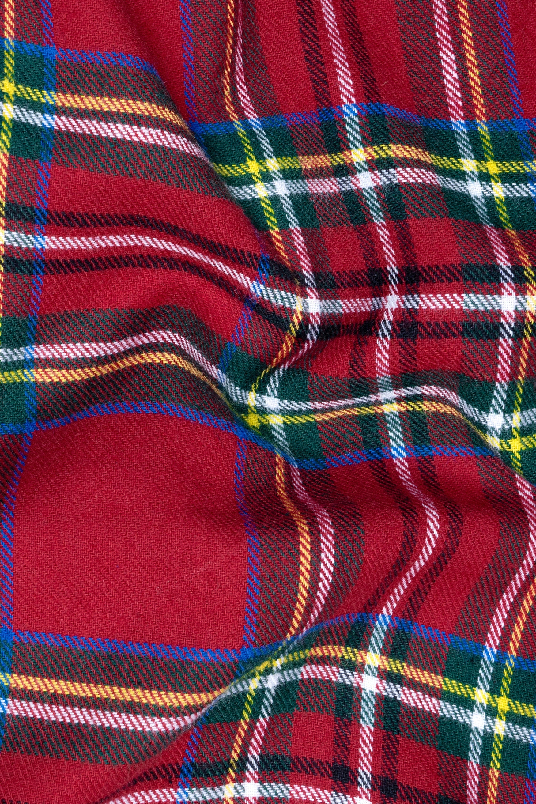 Shiraz Red Multicolour checkered Flannel Overshirt