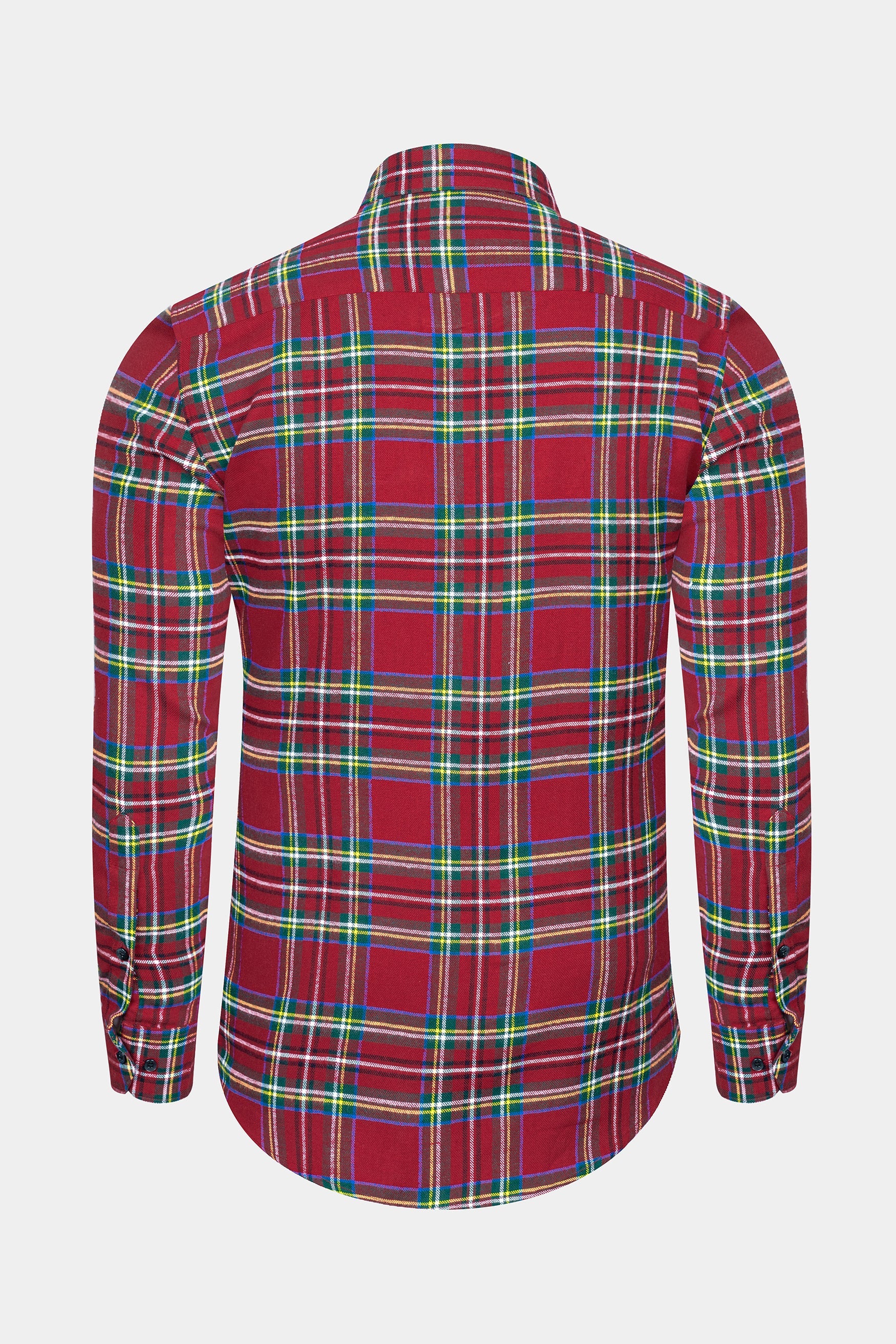 Shiraz Red Multicolour checkered Flannel Overshirt