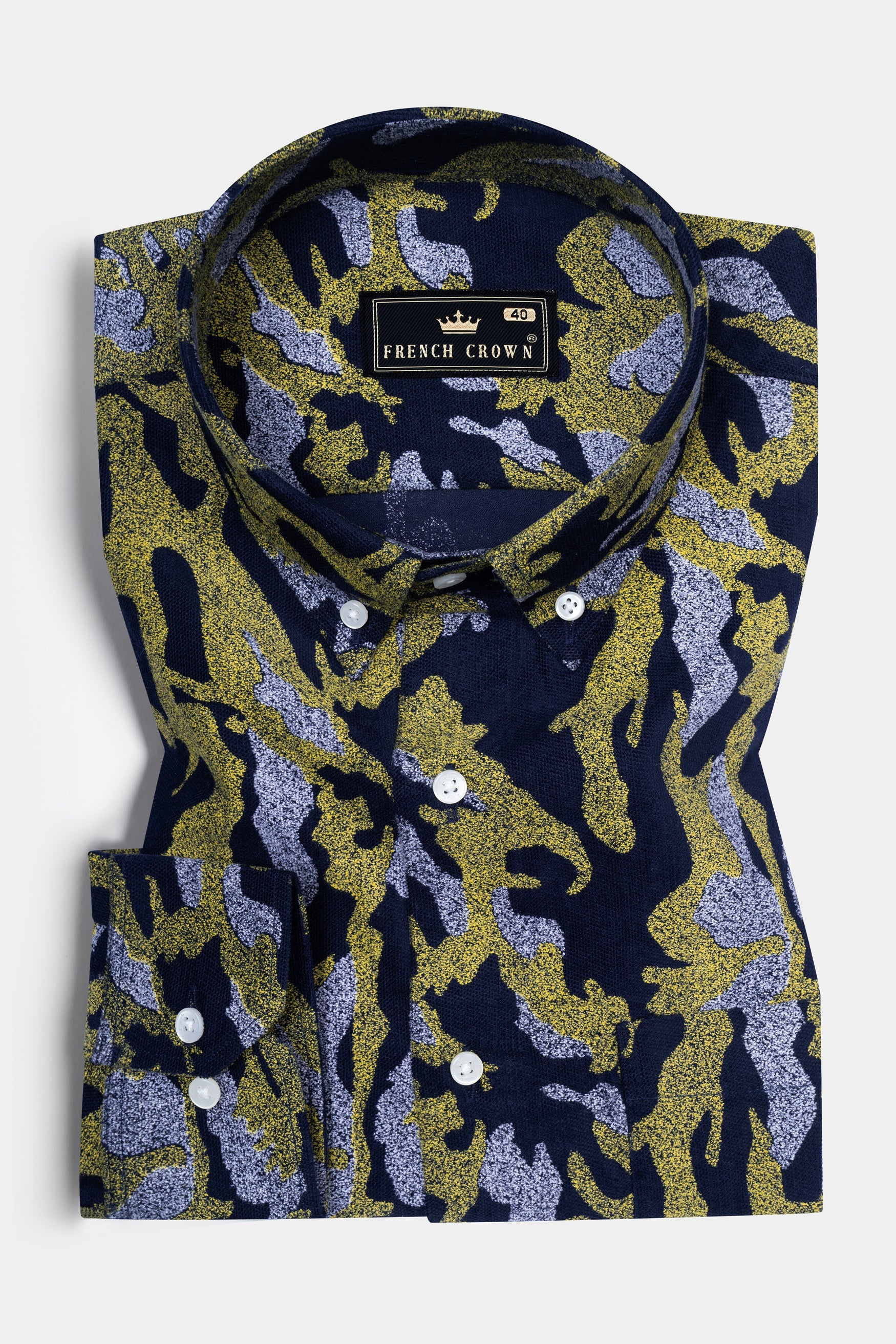 Gimblet Green Mirage Navy Blue Camouflage Textured Corduroy Shirt 12436-BD-38, 12436-BD-H-38, 12436-BD-39, 12436-BD-H-39, 12436-BD-40, 12436-BD-H-40, 12436-BD-42, 12436-BD-H-42, 12436-BD-44, 12436-BD-H-44, 12436-BD-46, 12436-BD-H-46, 12436-BD-48, 12436-BD-H-48, 12436-BD-50, 12436-BD-H-50, 12436-BD-52, 12436-BD-H-52
