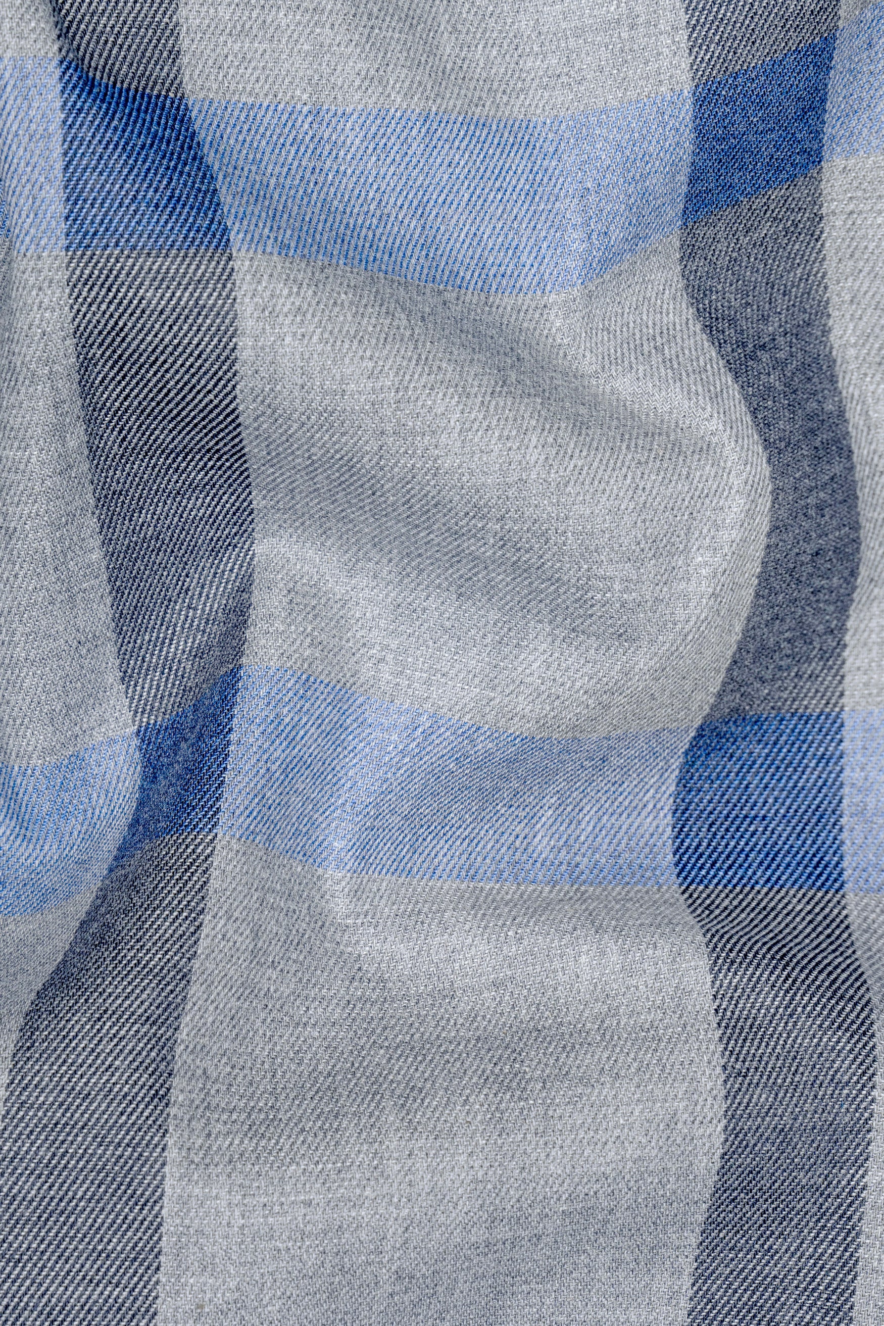 Chateau Gray windowpane Twill Premium Cotton Shirt 12466-38, 12466-H-38, 12466-39, 12466-H-39, 12466-40, 12466-H-40, 12466-42, 12466-H-42, 12466-44, 12466-H-44, 12466-46, 12466-H-46, 12466-48, 12466-H-48, 12466-50, 12466-H-50, 12466-52, 12466-H-52