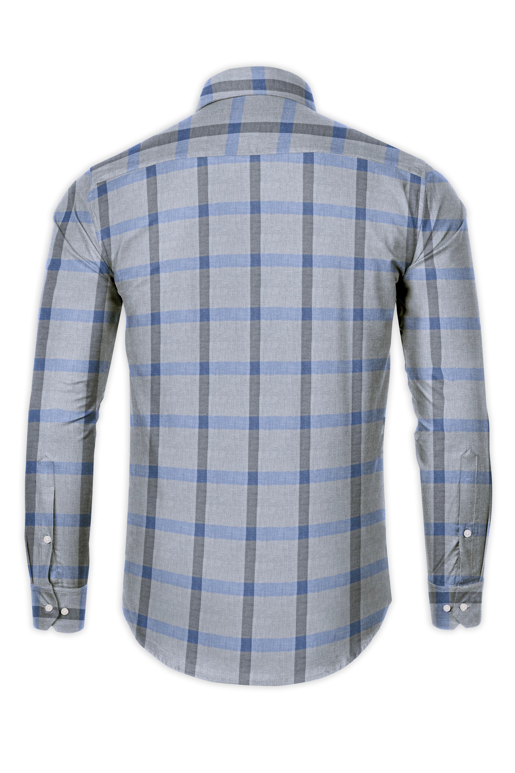 Chateau Gray windowpane Twill Premium Cotton Shirt 12466-38, 12466-H-38, 12466-39, 12466-H-39, 12466-40, 12466-H-40, 12466-42, 12466-H-42, 12466-44, 12466-H-44, 12466-46, 12466-H-46, 12466-48, 12466-H-48, 12466-50, 12466-H-50, 12466-52, 12466-H-52