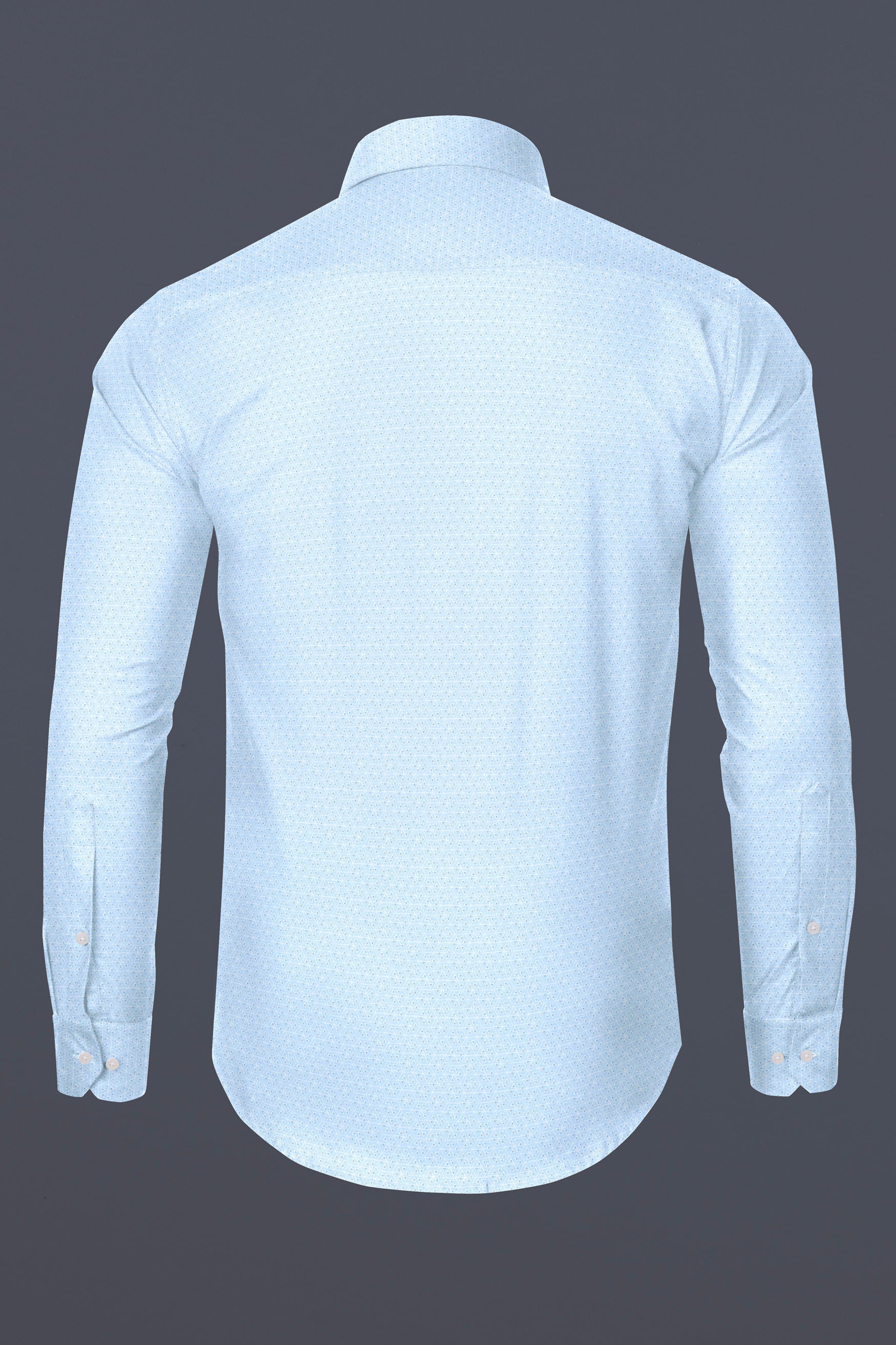 Tropical Blue Small Triangles printed Super Soft Premium Cotton Shirt 12476-38, 12476-H-38, 12476-39, 12476-H-39, 12476-40, 12476-H-40, 12476-42, 12476-H-42, 12476-44, 12476-H-44, 12476-46, 12476-H-46, 12476-48, 12476-H-48, 12476-50, 12476-H-50, 12476-52, 12476-H-52