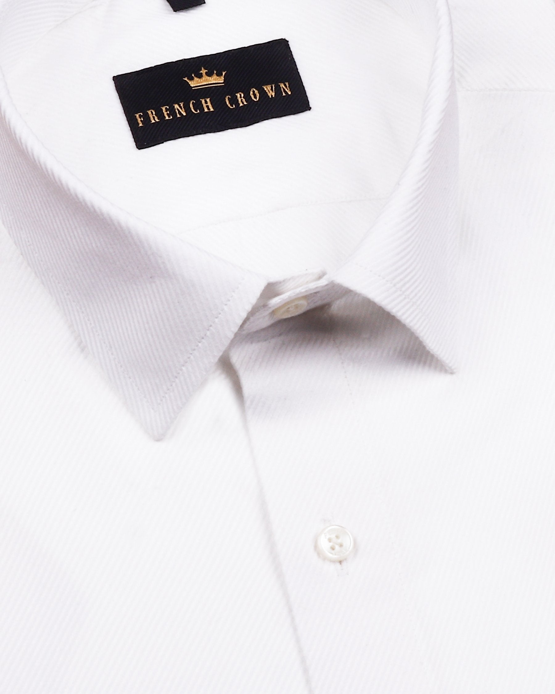 Bright White Diagonal Striped Ultra soft Giza Cotton SHIRT