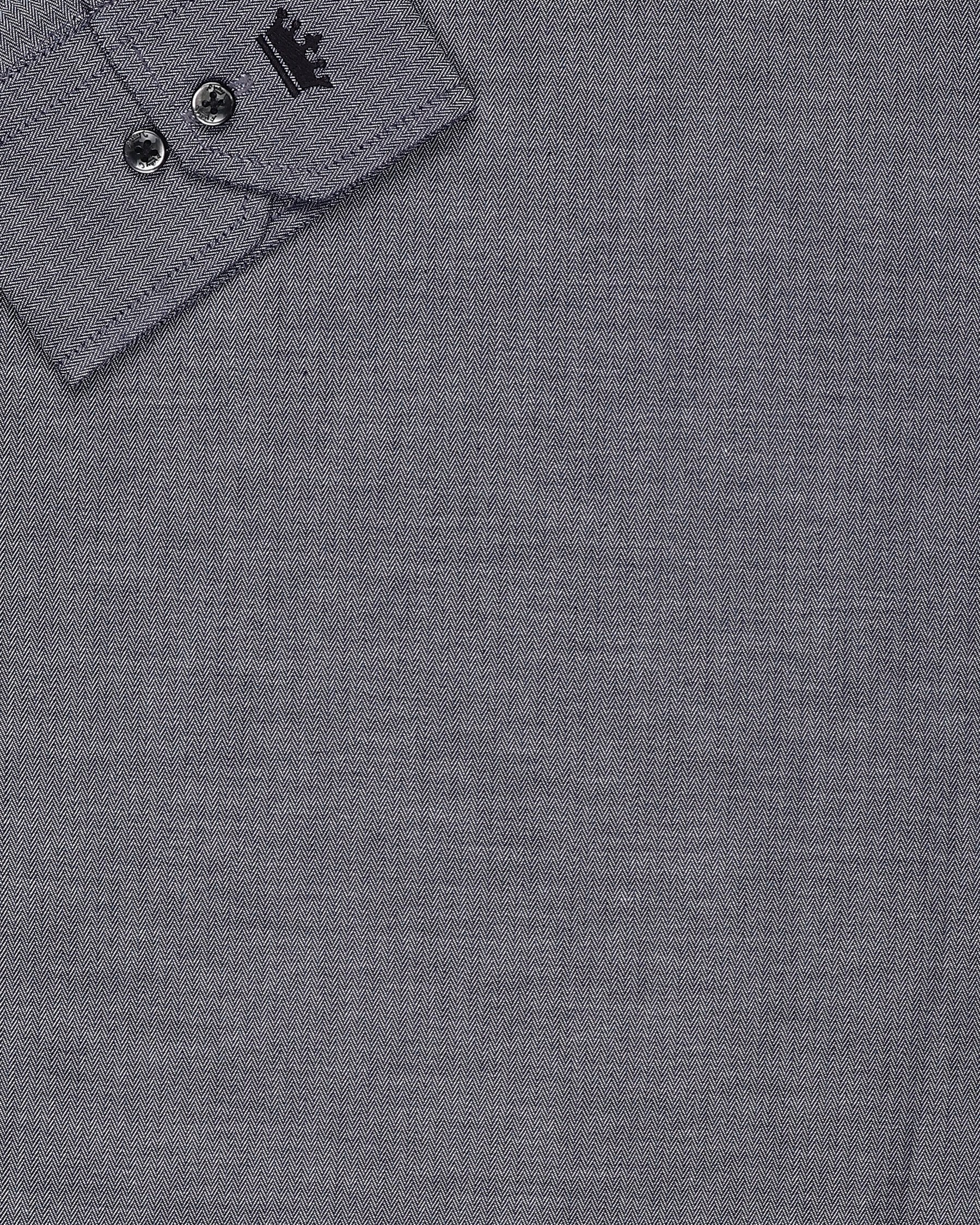 Grey Herringbone Premium Cotton SHIRT