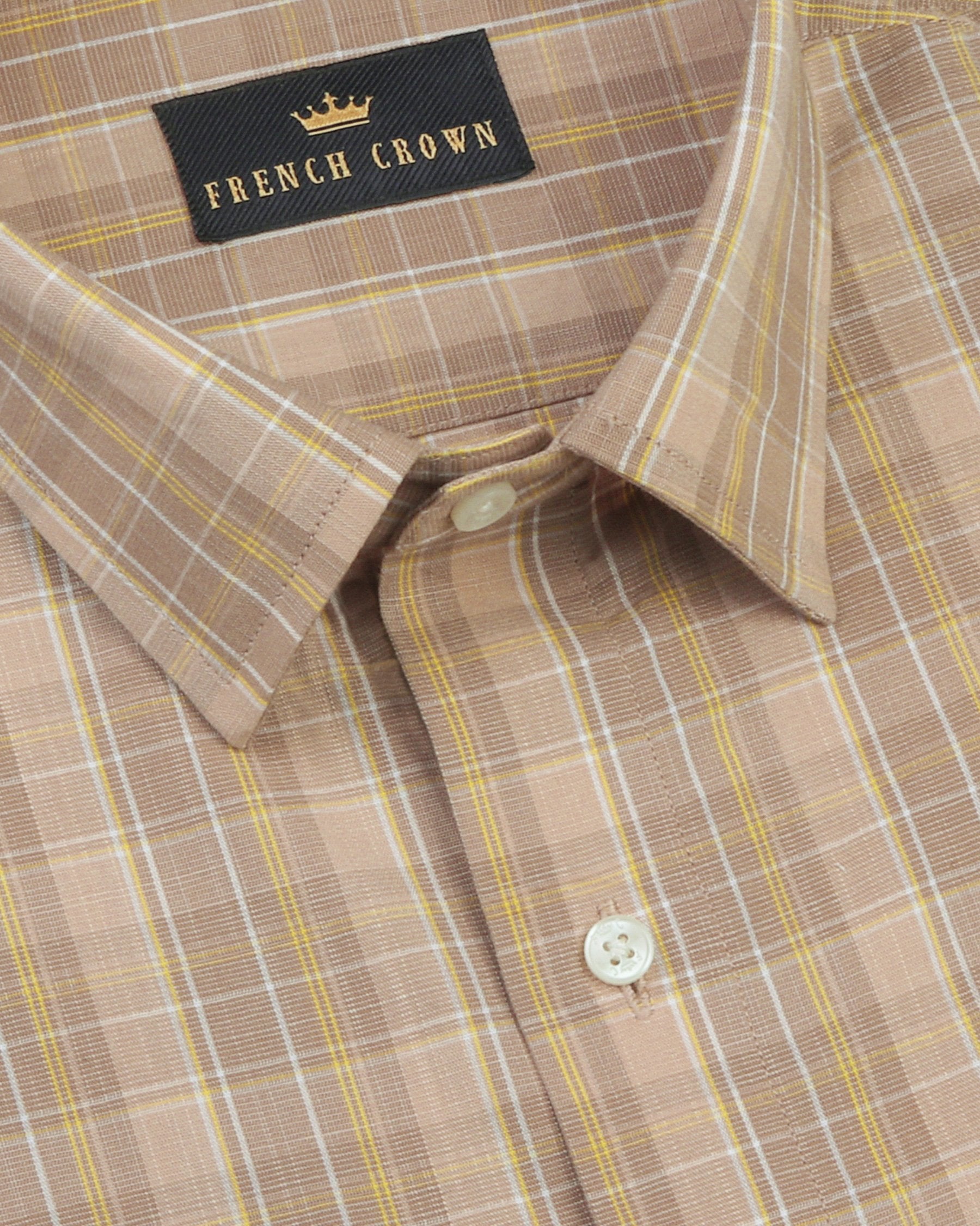 Beige luxurious Cotton-Linen Blend Shirt