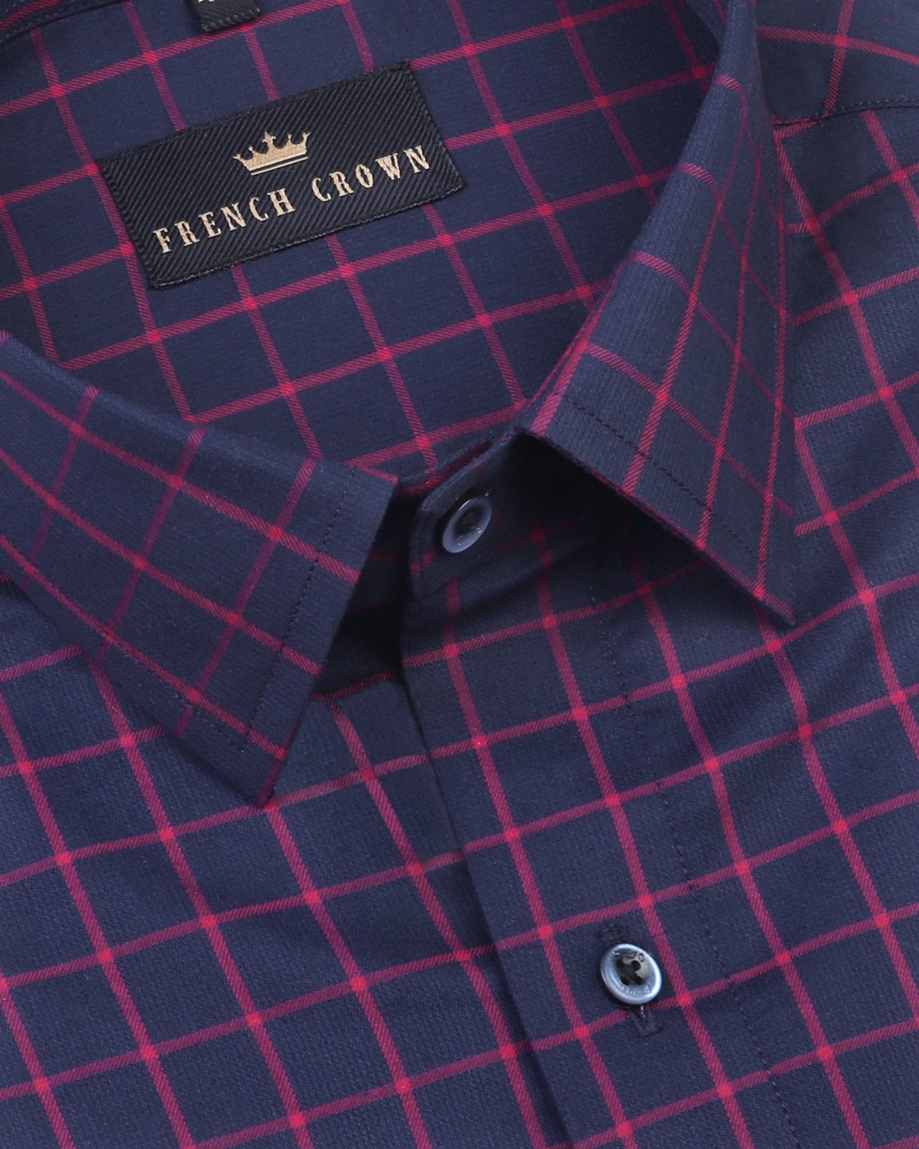 Blue Windowpane Premium Cotton SHIRT