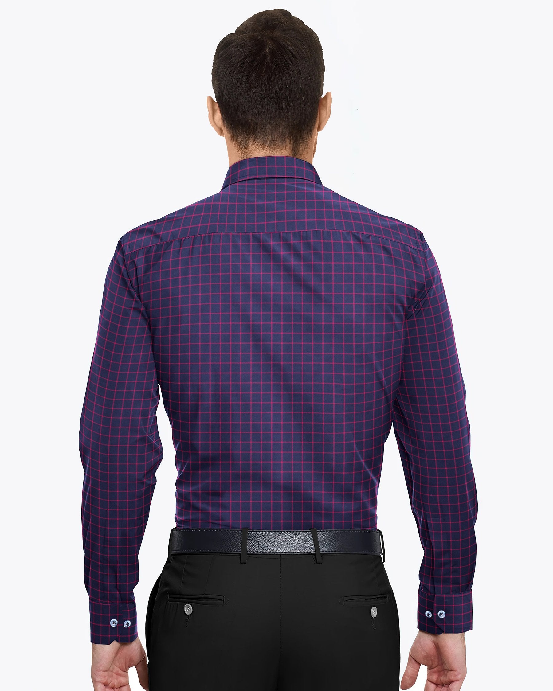 Blue Windowpane Premium Cotton SHIRT