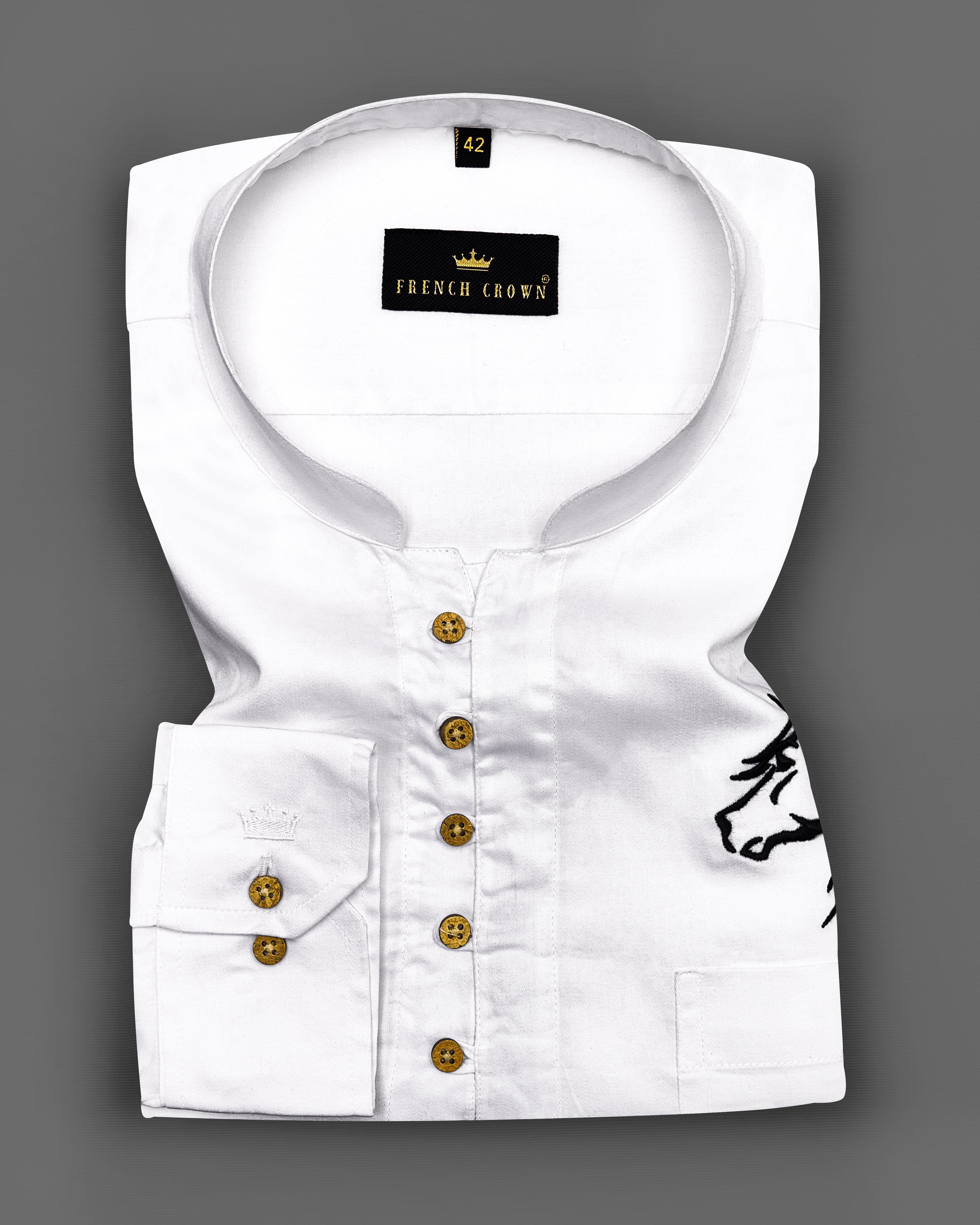 Bright White Horse Embroidered Super Soft Premium Cotton Kurta Shirt 2670-KS-E026-38, 2670-KS-E026-H-38, 2670-KS-E026-39, 2670-KS-E026-H-39, 2670-KS-E026-40, 2670-KS-E026-H-40, 2670-KS-E026-42, 2670-KS-E026-H-42, 2670-KS-E026-44, 2670-KS-E026-H-44, 2670-KS-E026-46, 2670-KS-E026-H-46, 2670-KS-E026-48, 2670-KS-E026-H-48, 2670-KS-E026-50, 2670-KS-E026-H-50, 2670-KS-E026-52, 2670-KS-E026-H-52