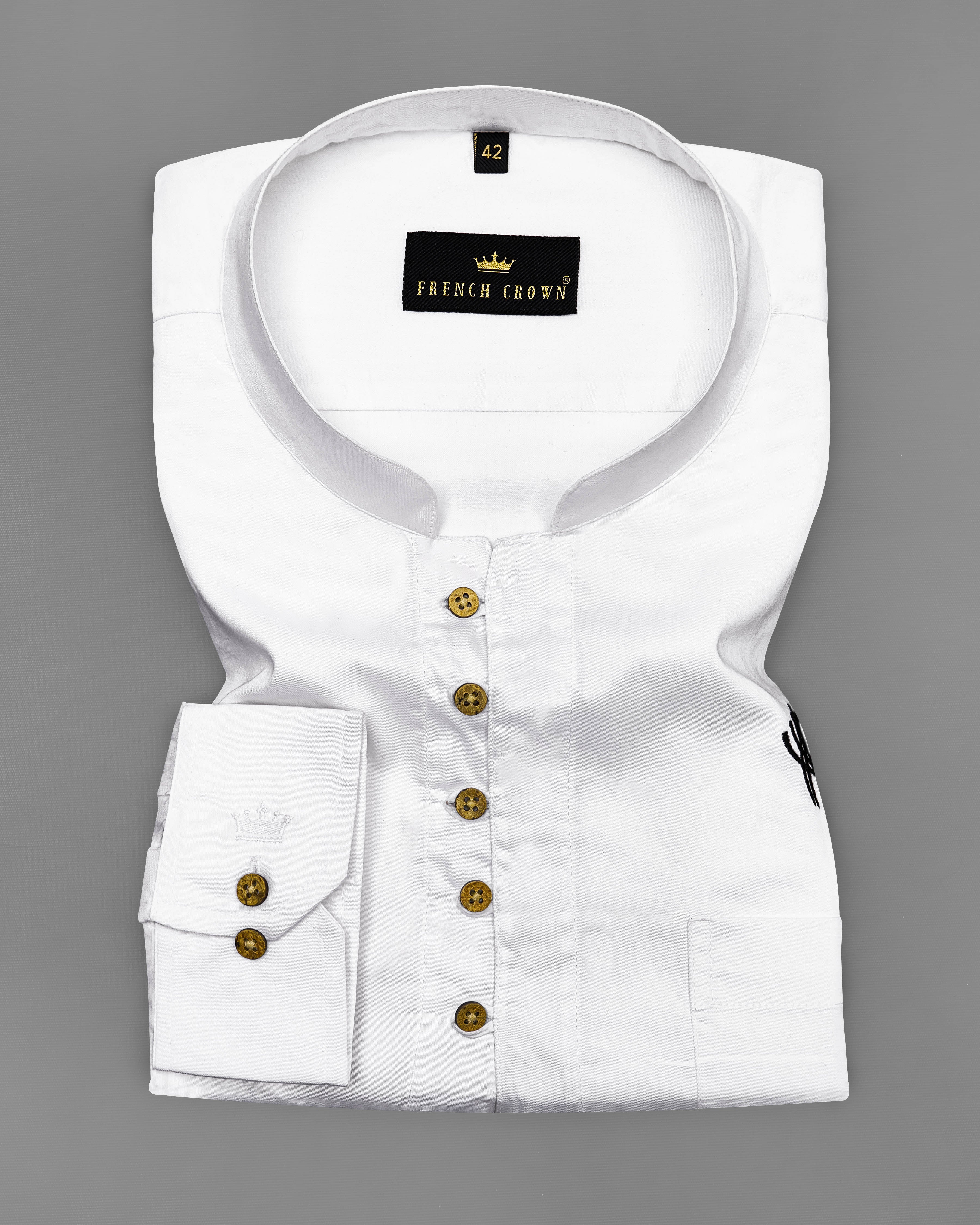 Bright White Music Sign Embroidered Super Soft Premium Cotton Kurta Shirt 2670-KS-E028-38, 2670-KS-E028-H-38, 2670-KS-E028-39, 2670-KS-E028-H-39, 2670-KS-E028-40, 2670-KS-E028-H-40, 2670-KS-E028-42, 2670-KS-E028-H-42, 2670-KS-E028-44, 2670-KS-E028-H-44, 2670-KS-E028-46, 2670-KS-E028-H-46, 2670-KS-E028-48, 2670-KS-E028-H-48, 2670-KS-E028-50, 2670-KS-E028-H-50, 2670-KS-E028-52, 2670-KS-E028-H-52