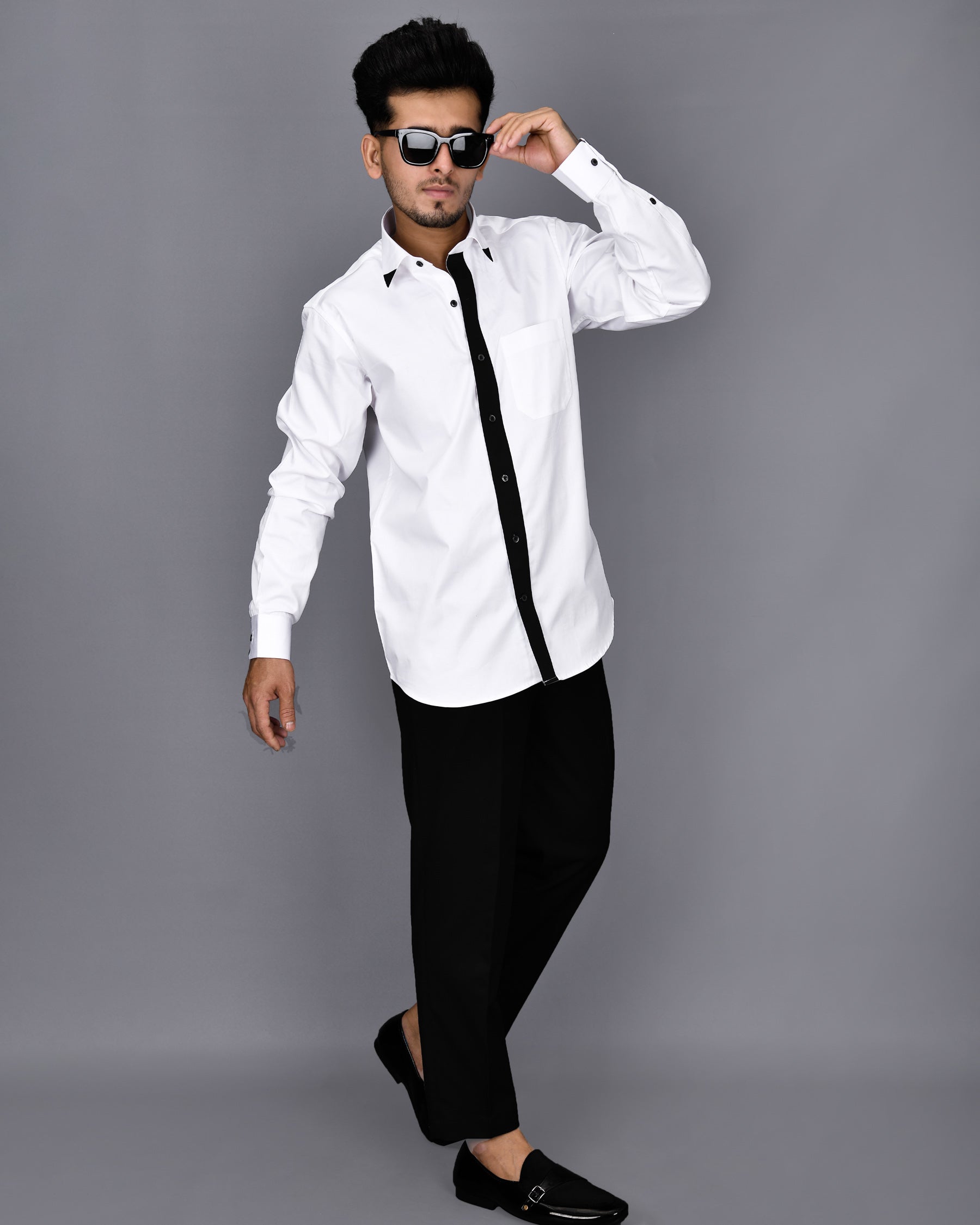 Bright White Subtle Sheen with Black Patterned Super Soft Giza Cotton SHIRT 2855BLK-P11-38, 2855BLK-P11-H-38, 2855BLK-P11-39, 2855BLK-P11-H-39, 2855BLK-P11-40, 2855BLK-P11-H-40, 2855BLK-P11-42, 2855BLK-P11-H-42, 2855BLK-P11-44, 2855BLK-P11-H-44, 2855BLK-P11-46, 2855BLK-P11-H-46, 2855BLK-P11-48, 2855BLK-P11-H-48, 2855BLK-P11-50, 2855BLK-P11-H-50, 2855BLK-P11-52, 2855BLK-P11-H-52