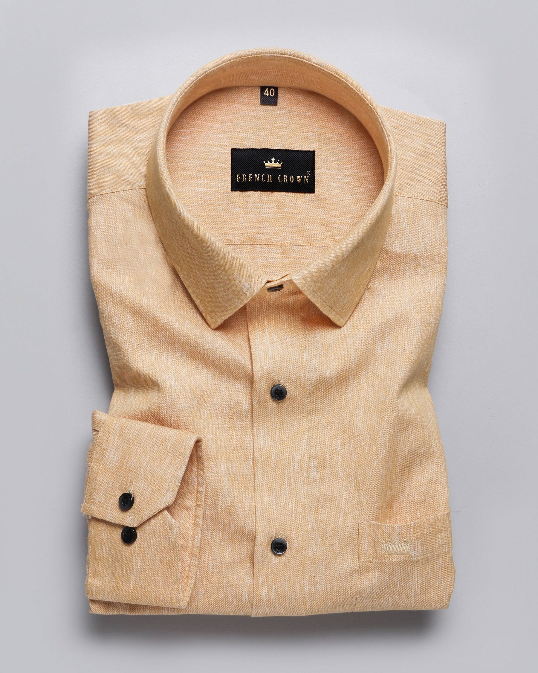 Brown Rain Textured Oxford Shirt