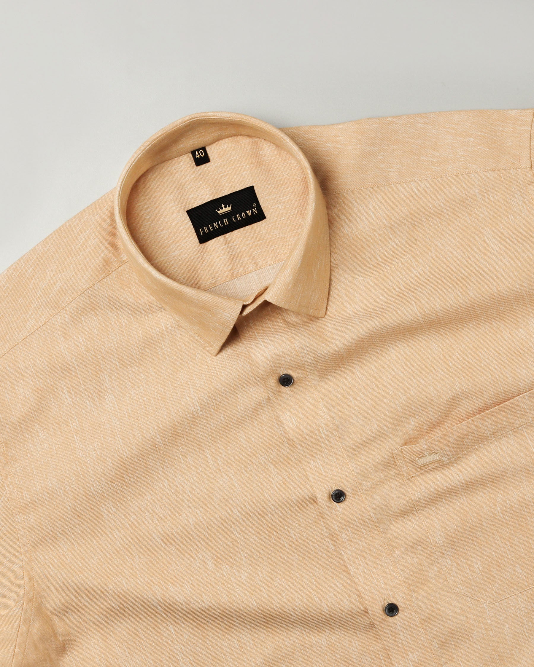 Brown Rain Textured Oxford Shirt