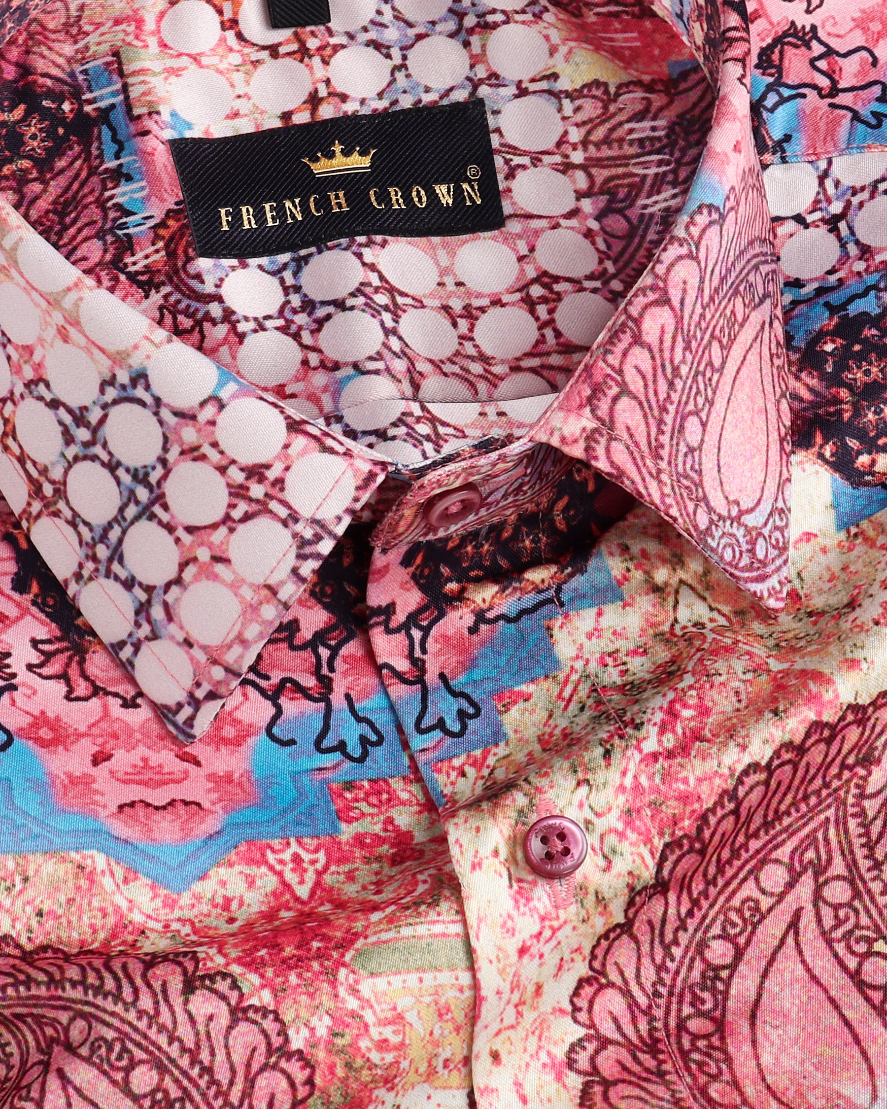 Maroon Paisleys Printed Super Soft Giza Cotton SHIRT