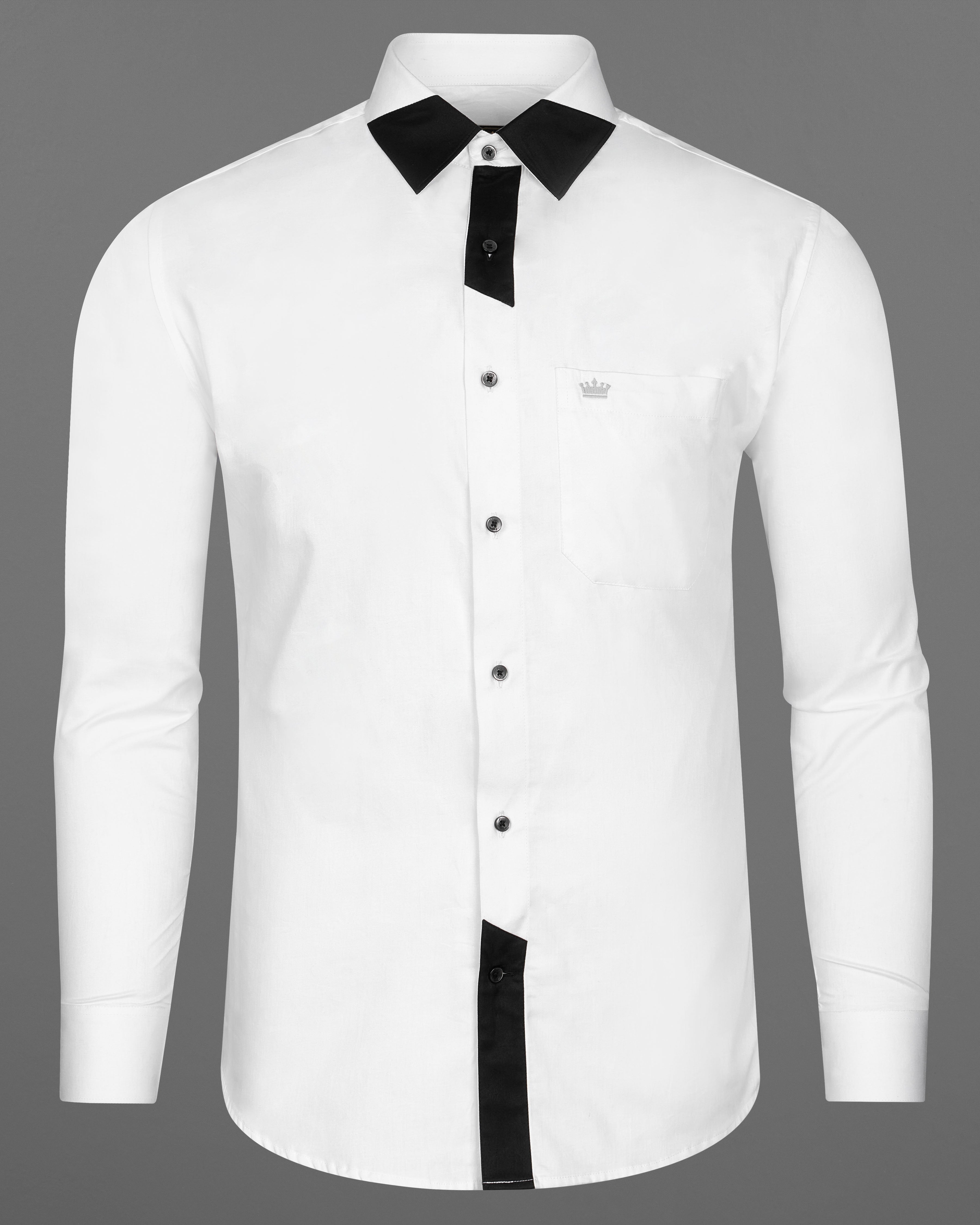Bright White Subtle Sheen with Black Patch Patterned Designer Super Soft Giza Cotton SHIRT 3023BLK-P12-38, 3023BLK-P12-H-38, 3023BLK-P12-39, 3023BLK-P12-H-39, 3023BLK-P12-40, 3023BLK-P12-H-40, 3023BLK-P12-42, 3023BLK-P12-H-42, 3023BLK-P12-44, 3023BLK-P12-H-44, 3023BLK-P12-46, 3023BLK-P12-H-46, 3023BLK-P12-48, 3023BLK-P12-H-48, 3023BLK-P12-50, 3023BLK-P12-H-50, 3023BLK-P12-52, 3023BLK-P12-H-52