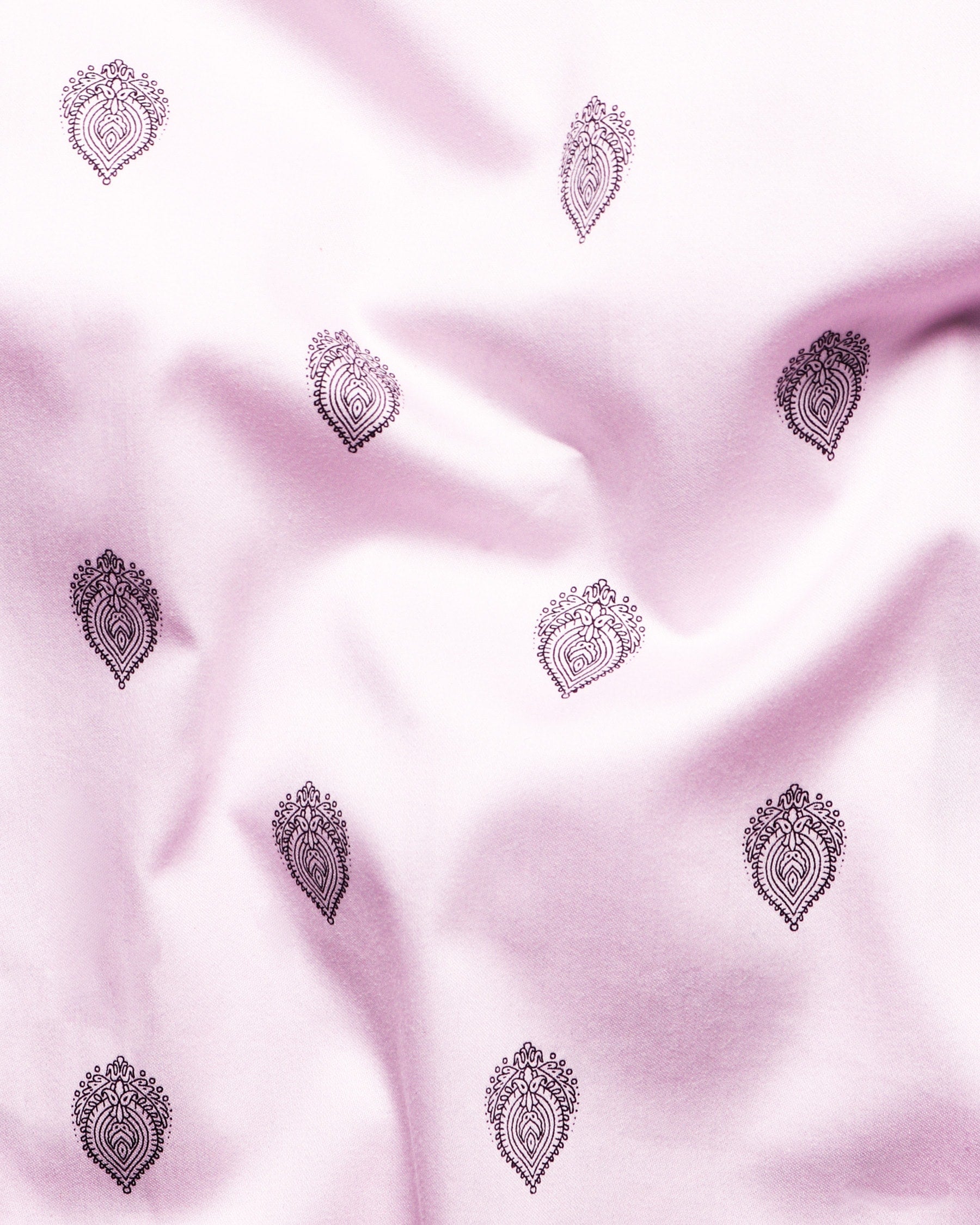 Light Pink with Black Motif printed Super Soft Giza Cotton SHIRT