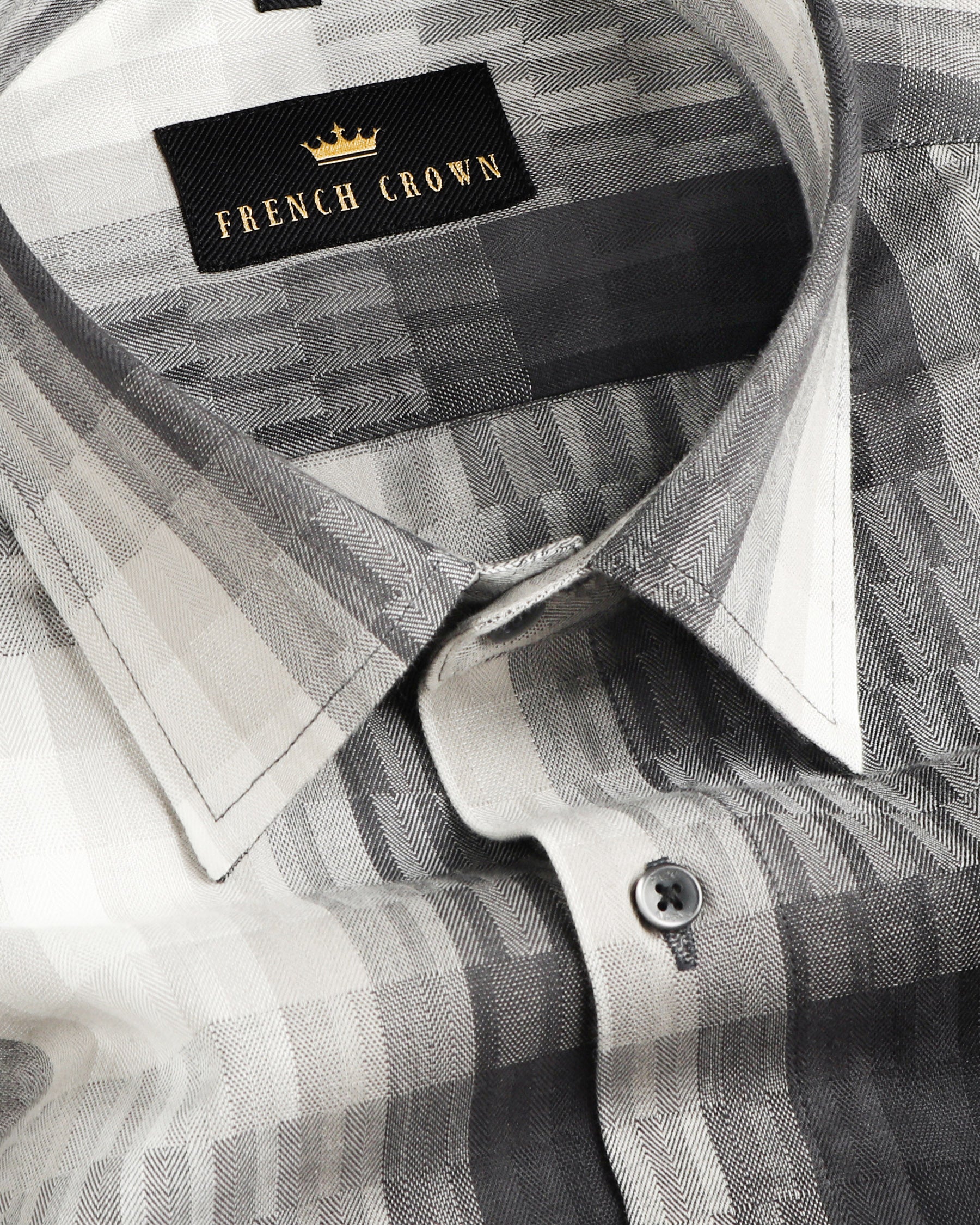 Black and white Tonal Box Patterned Jacquard Giza Cotton shirt 3829-BLK-38, 3829-BLK-H-38, 3829-BLK-42, 3829-BLK-44, 3829-BLK-H-44, 3829-BLK-50, 3829-BLK-H-52, 3829-BLK-40, 3829-BLK-H-46, 3829-BLK-48, 3829-BLK-H-40, 3829-BLK-H-42, 3829-BLK-H-48, 3829-BLK-46, 3829-BLK-H-50, 3829-BLK-52, 3829-BLK-39, 3829-BLK-H-39