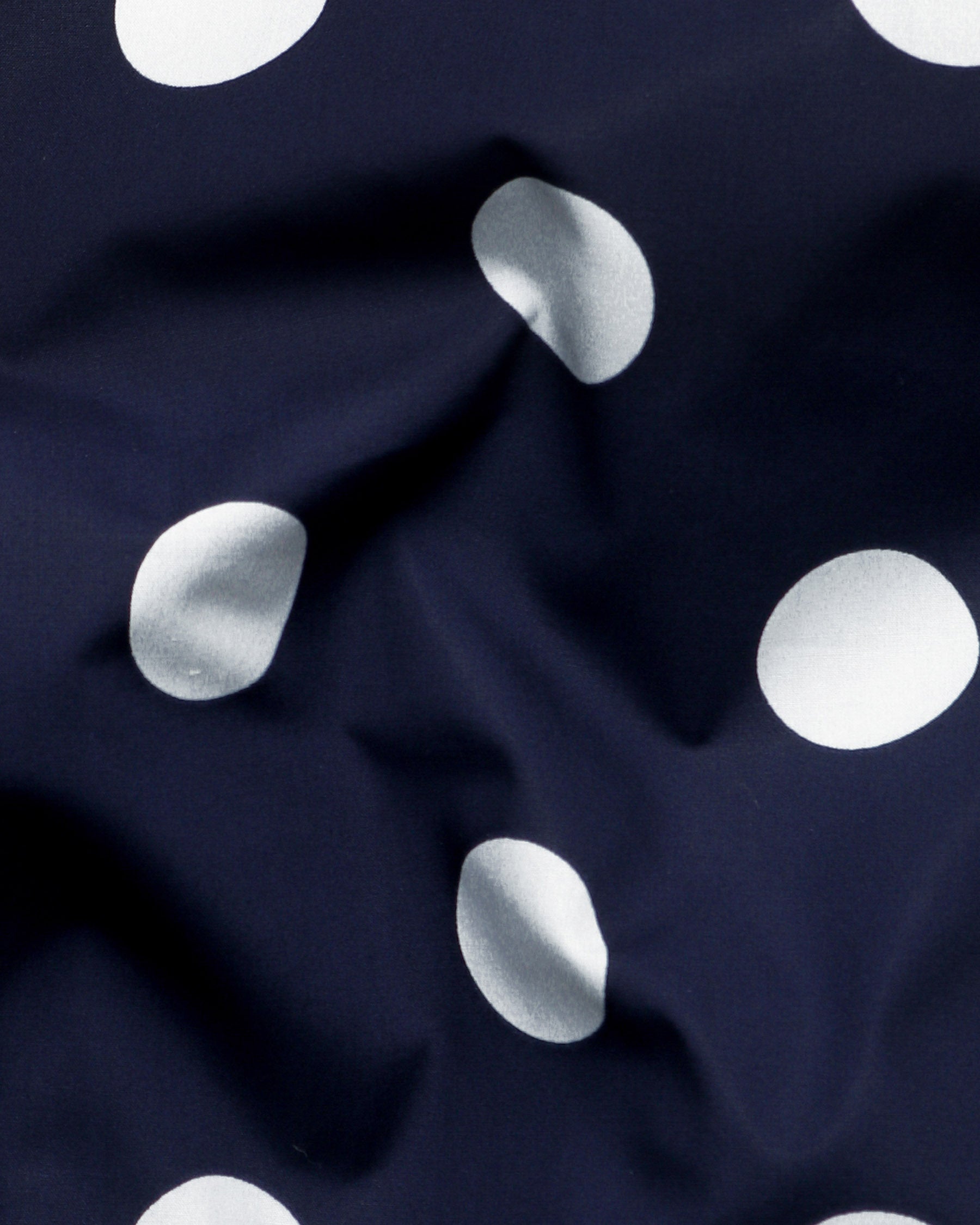 Navy Polka Premium Cotton Shirt