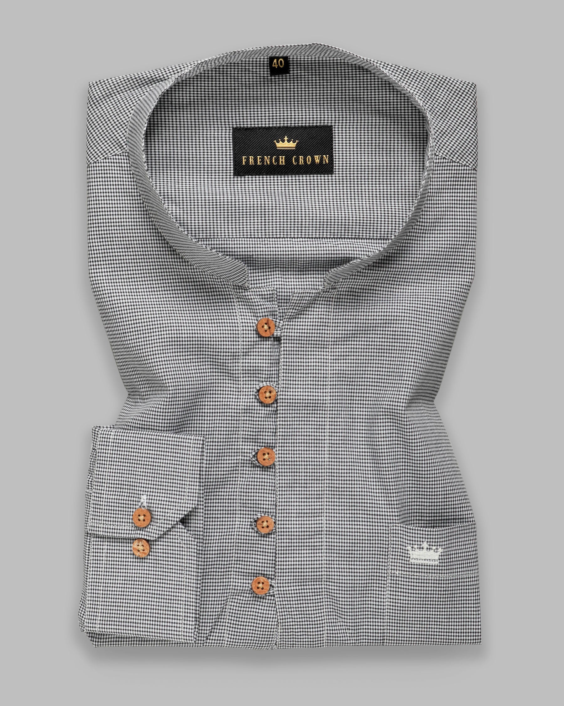 Black Micro Checked Kurta Style Premium Cotton Shirt 3963-KS-38, 3963-KS-39, 3963-KS-42, 3963-KS-H-42, 3963-KS-44, 3963-KS-52, 3963-KS-H-52, 3963-KS-48, 3963-KS-H-48, 3963-KS-46, 3963-KS-H-38, 3963-KS-H-39, 3963-KS-40, 3963-KS-H-40, 3963-KS-H-44, 3963-KS-H-46, 3963-KS-50, 3963-KS-H-50