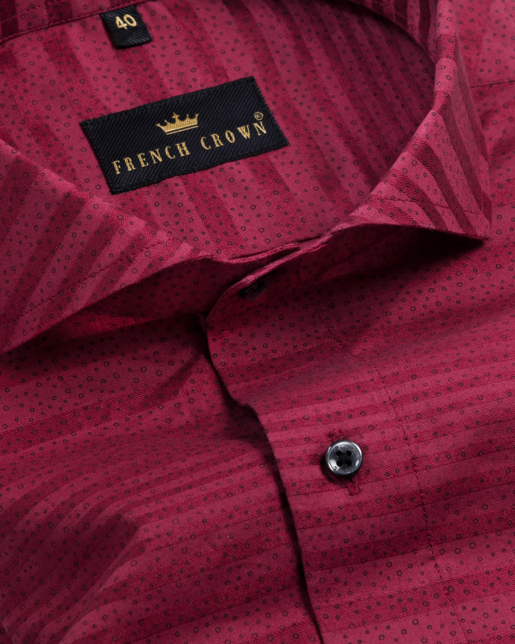 Beetroot Red Dobby Striped and Micro Bubbles Printed Giza Cotton shirt 4156-CA-BLK-50, 4156-CA-BLK-H-50, 4156-CA-BLK-H-52, 4156-CA-BLK-H-40, 4156-CA-BLK-H-42, 4156-CA-BLK-H-46, 4156-CA-BLK-42, 4156-CA-BLK-H-44, 4156-CA-BLK-38, 4156-CA-BLK-H-38, 4156-CA-BLK-39, 4156-CA-BLK-48, 4156-CA-BLK-H-48, 4156-CA-BLK-44, 4156-CA-BLK-H-39, 4156-CA-BLK-40, 4156-CA-BLK-46, 4156-CA-BLK-52