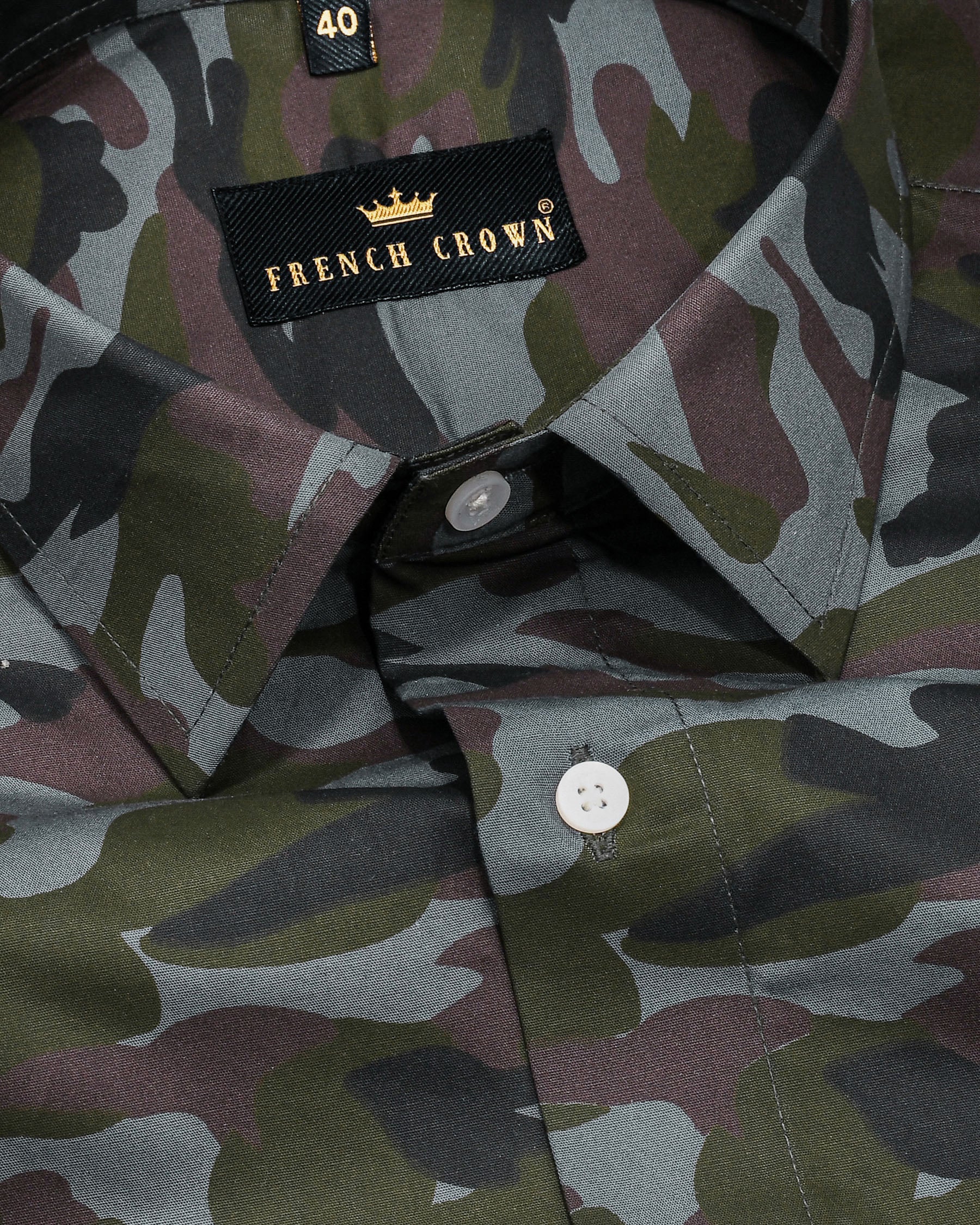 Armadillo-Rifle Military Print Premium Cotton Shirt 4403-38, 4403-H-38, 4403-39, 4403-H-39, 4403-40, 4403-H-40, 4403-42, 4403-H-42, 4403-44, 4403-H-44, 4403-46, 4403-H-46, 4403-48, 4403-H-48, 4403-50, 4403-H-50, 4403-52, 4403-H-52