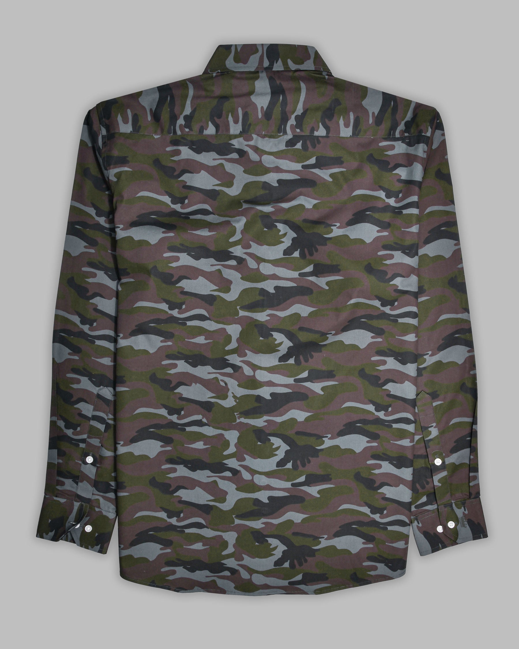 Armadillo-Rifle Military Print Premium Cotton Shirt
