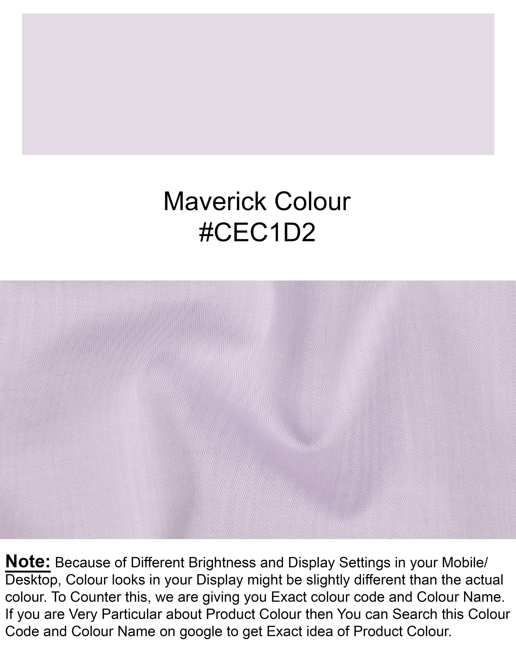 Maverik Lilac Herringbone Premium Cotton Shirt